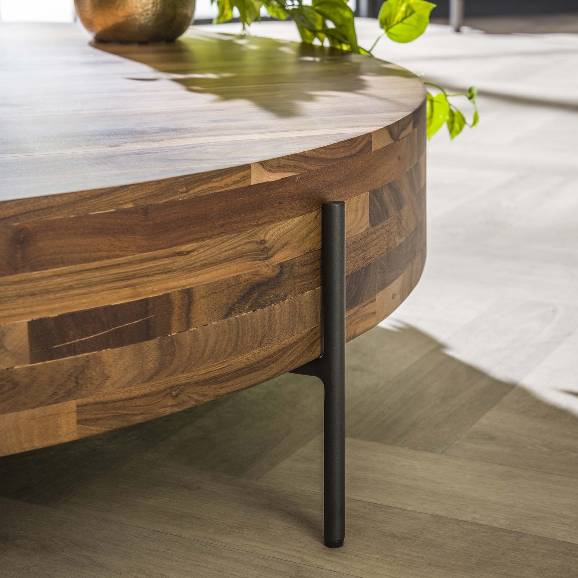 Salontafel Ø120 Daytona / Massief Saja natural