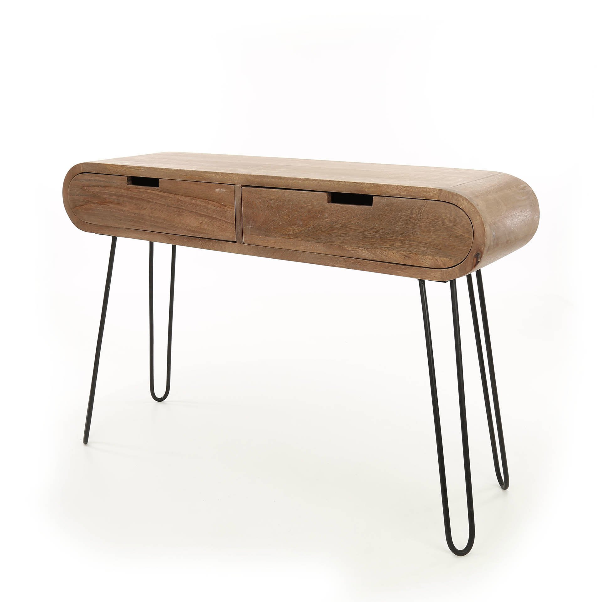 Kaptafel 2L barrel / Massief mango zandkleur