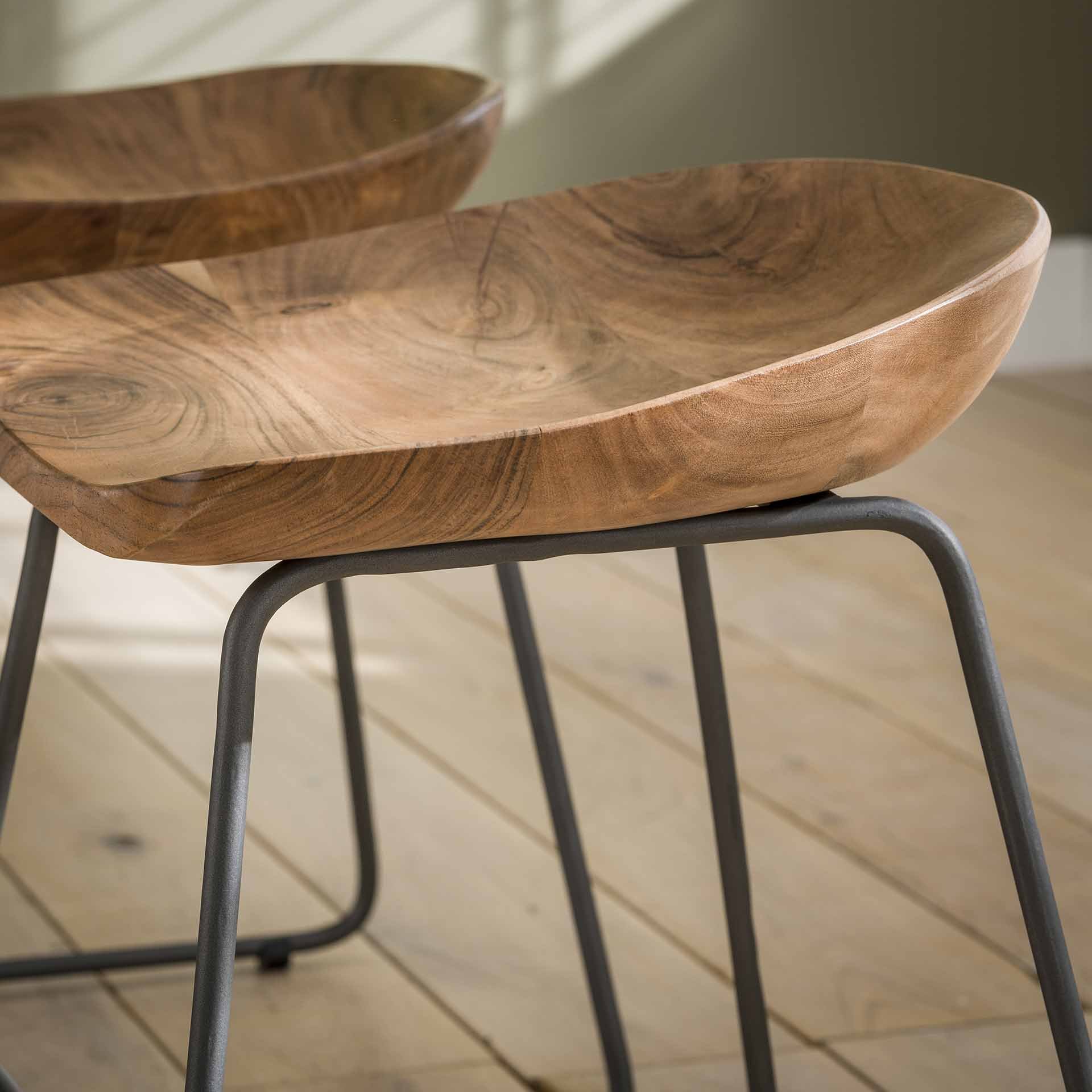 Kruk hout ergo. VPE2 / Massief acacia naturel