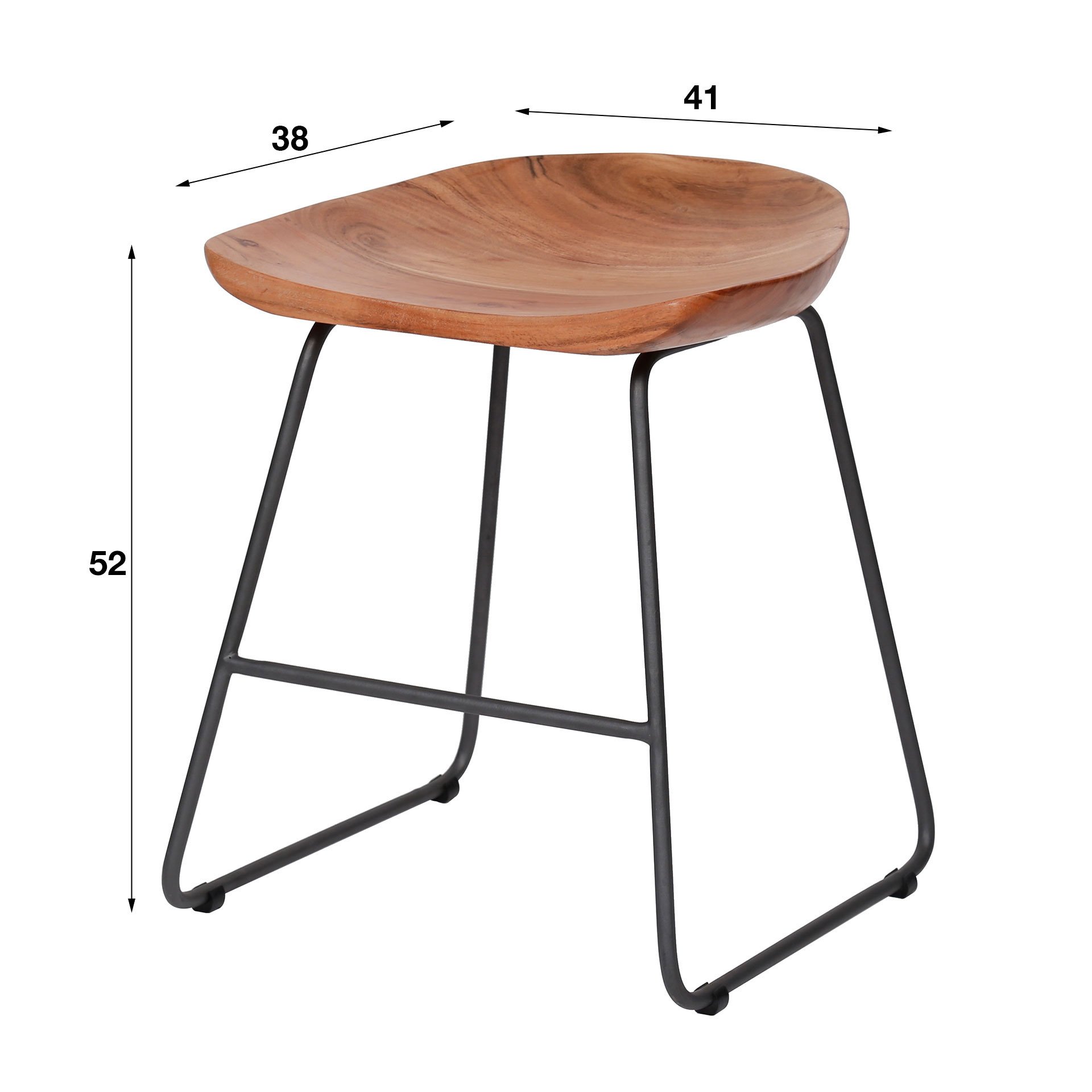 Kruk hout ergo. VPE2 / Massief acacia naturel