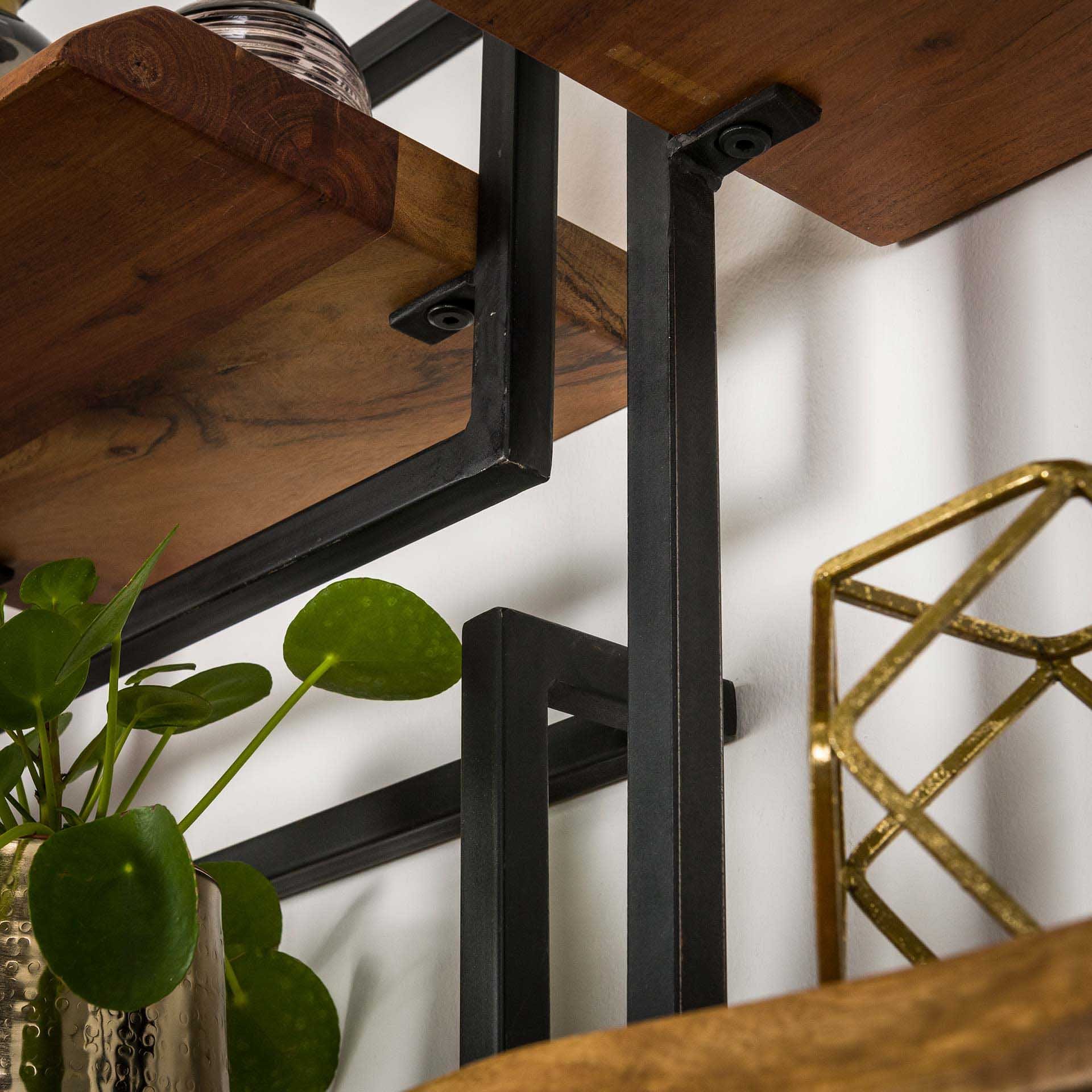 Wandplank edge 30cm 100 cm hoog / Massief acacia naturel