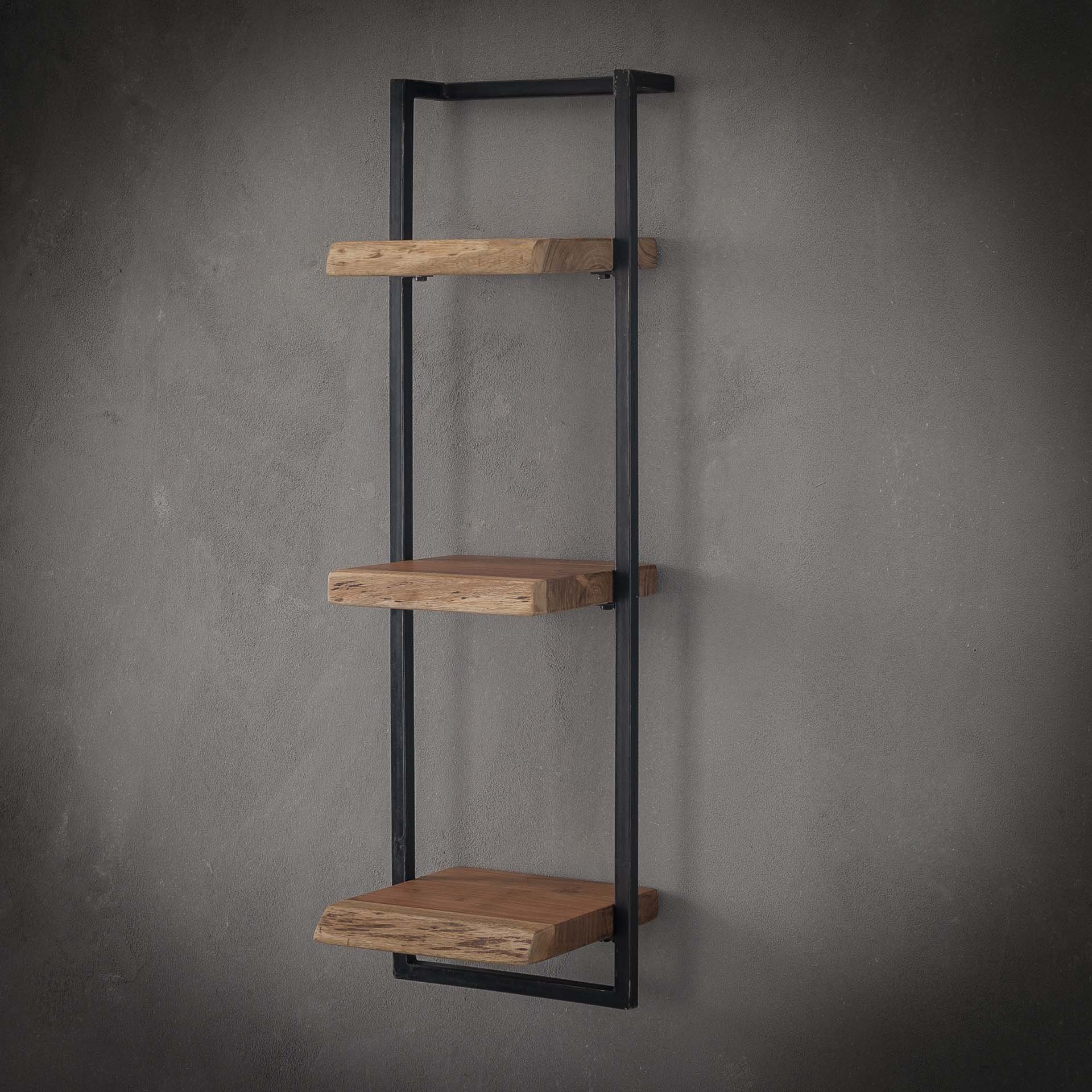 Wandplank edge 30cm 100 cm hoog / Massief acacia naturel