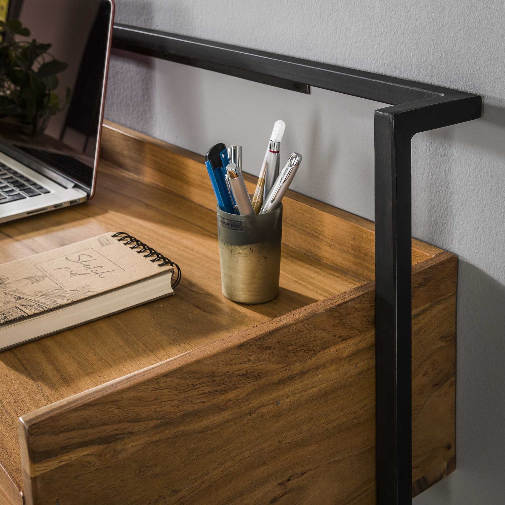 Wandbureau 2L air solid / Massief acacia naturel