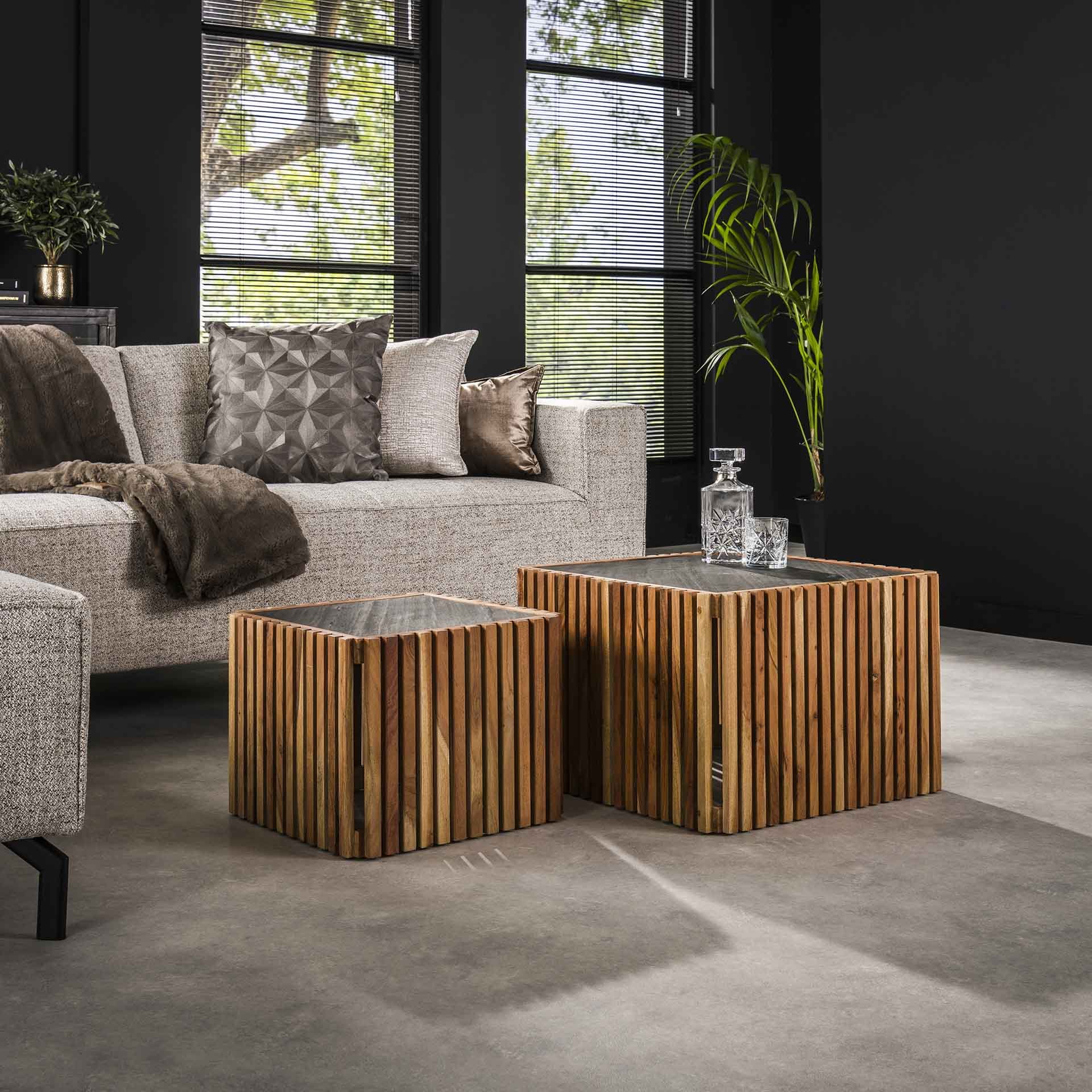 Salontafel set/2 slate