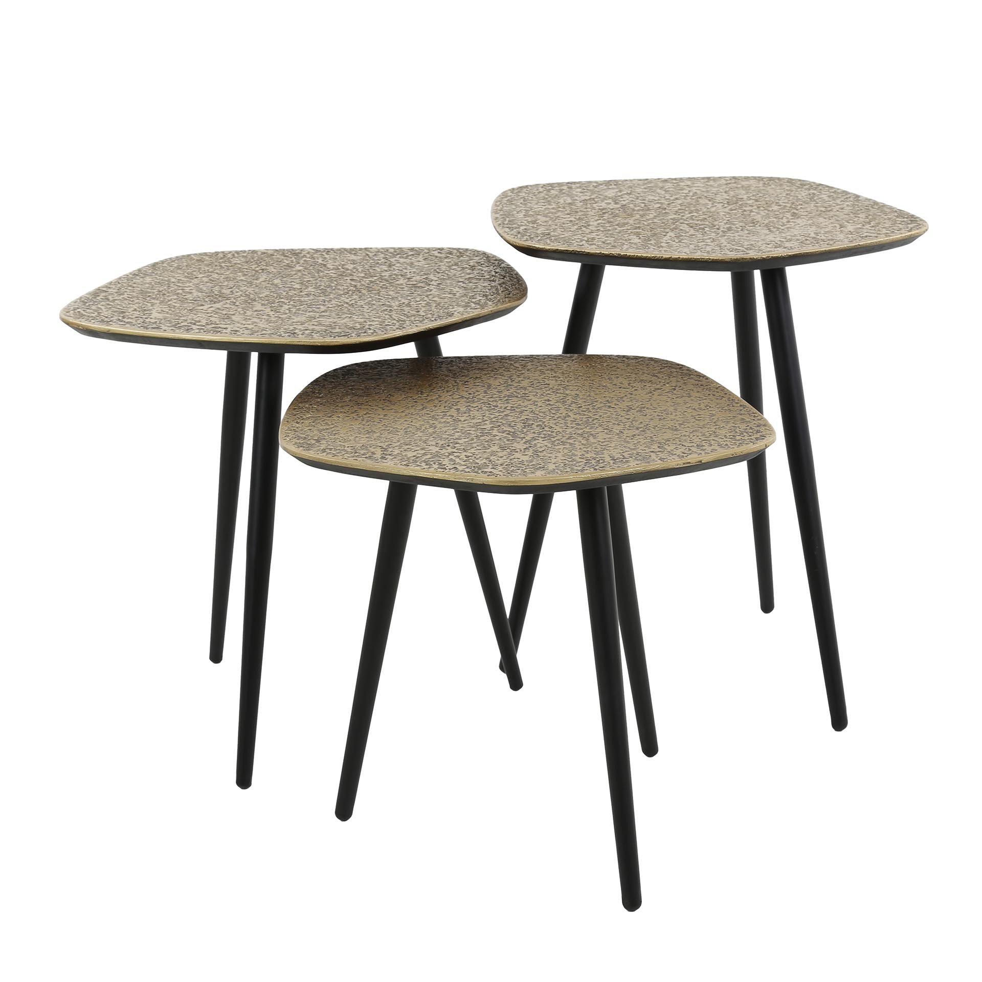 Salontafel set/3 point metallic / Brons antiek / Brons antiek