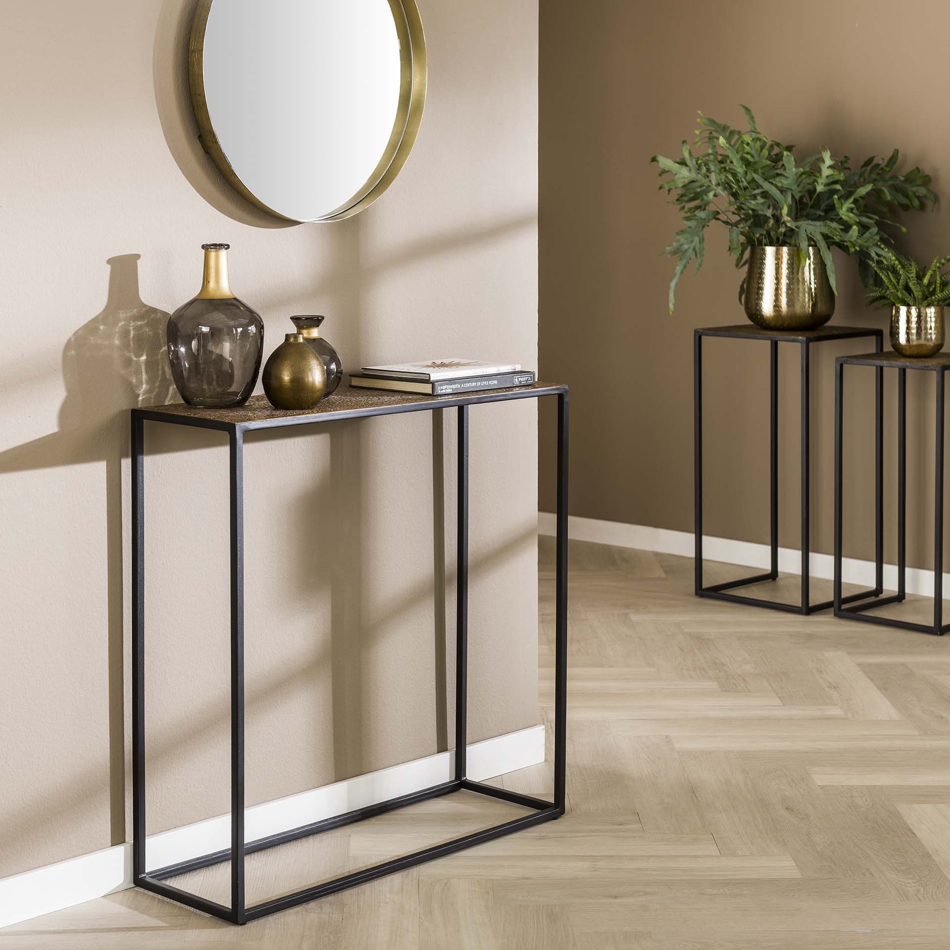 Haltafel iron metallic / Brons antiek