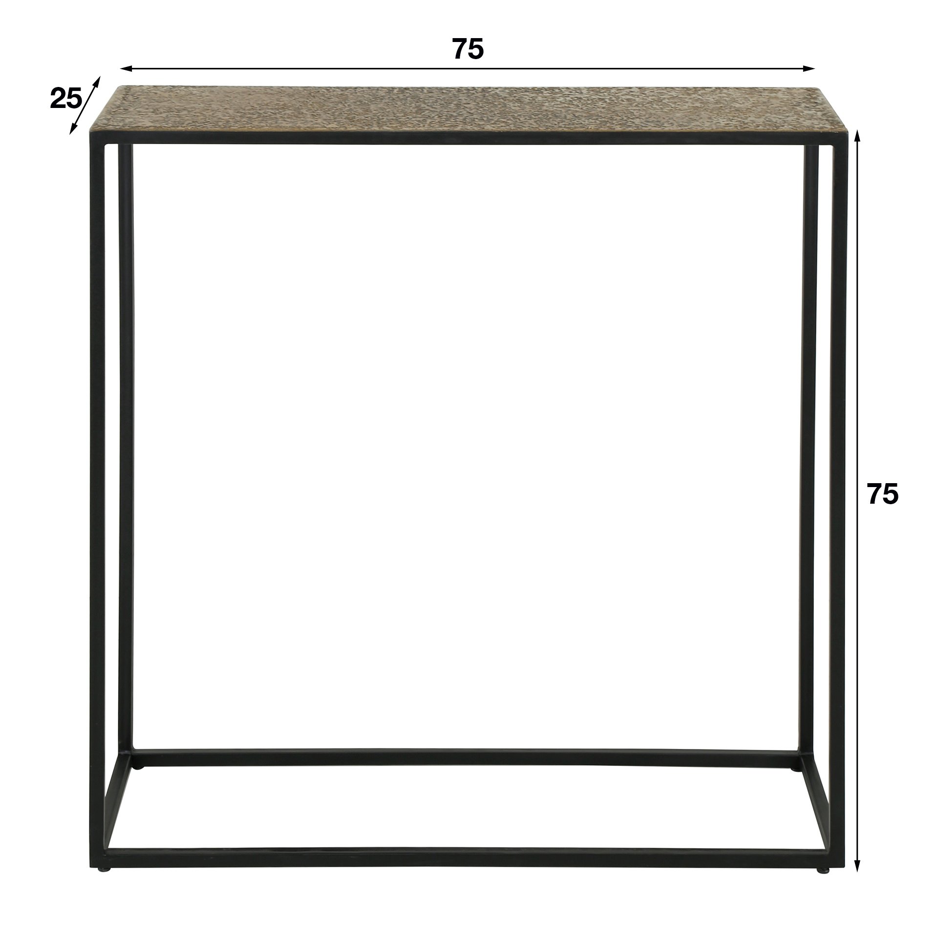 Haltafel iron metallic / Brons antiek