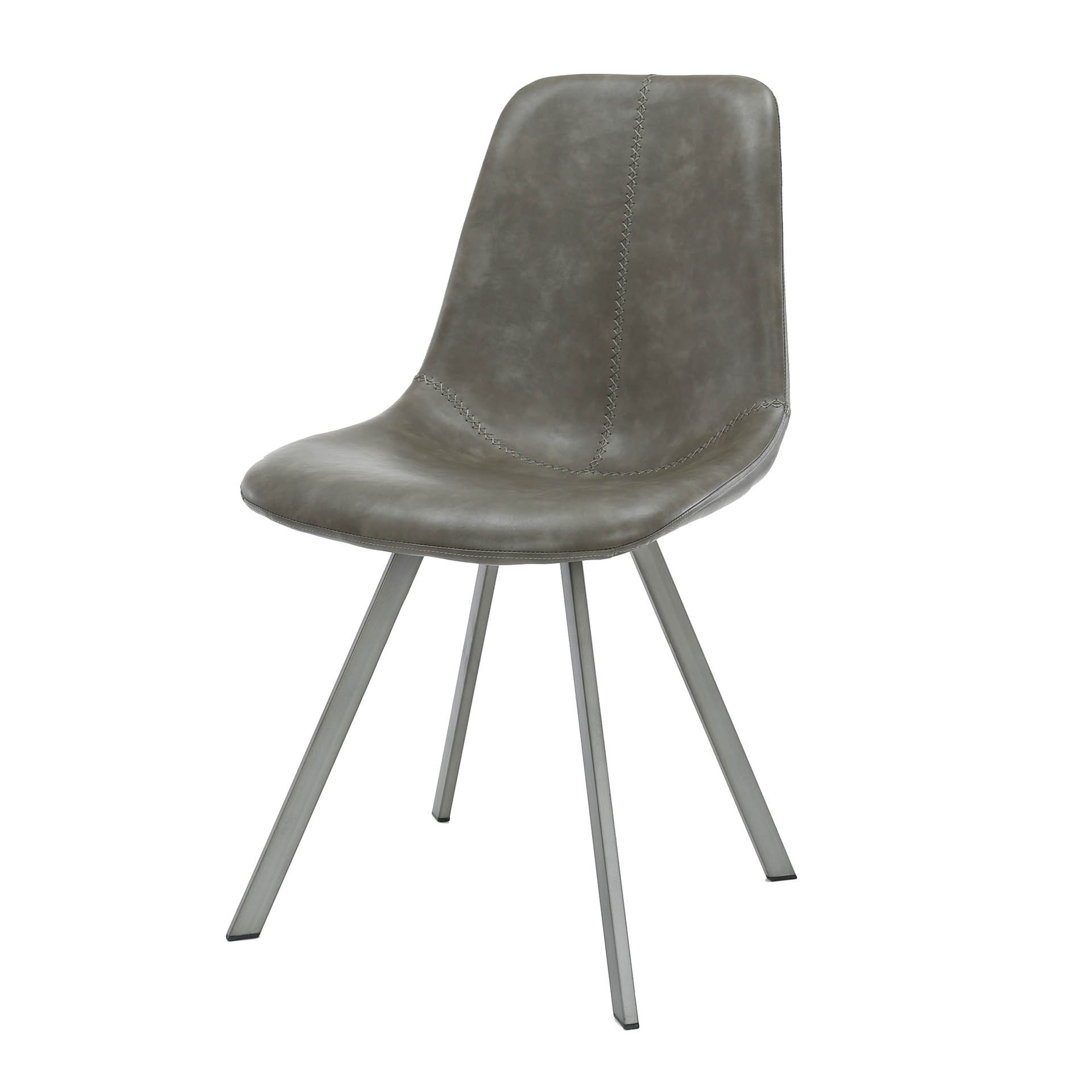 Stoel zig-zag plat frame. VPE4 / Saddle PU taupe