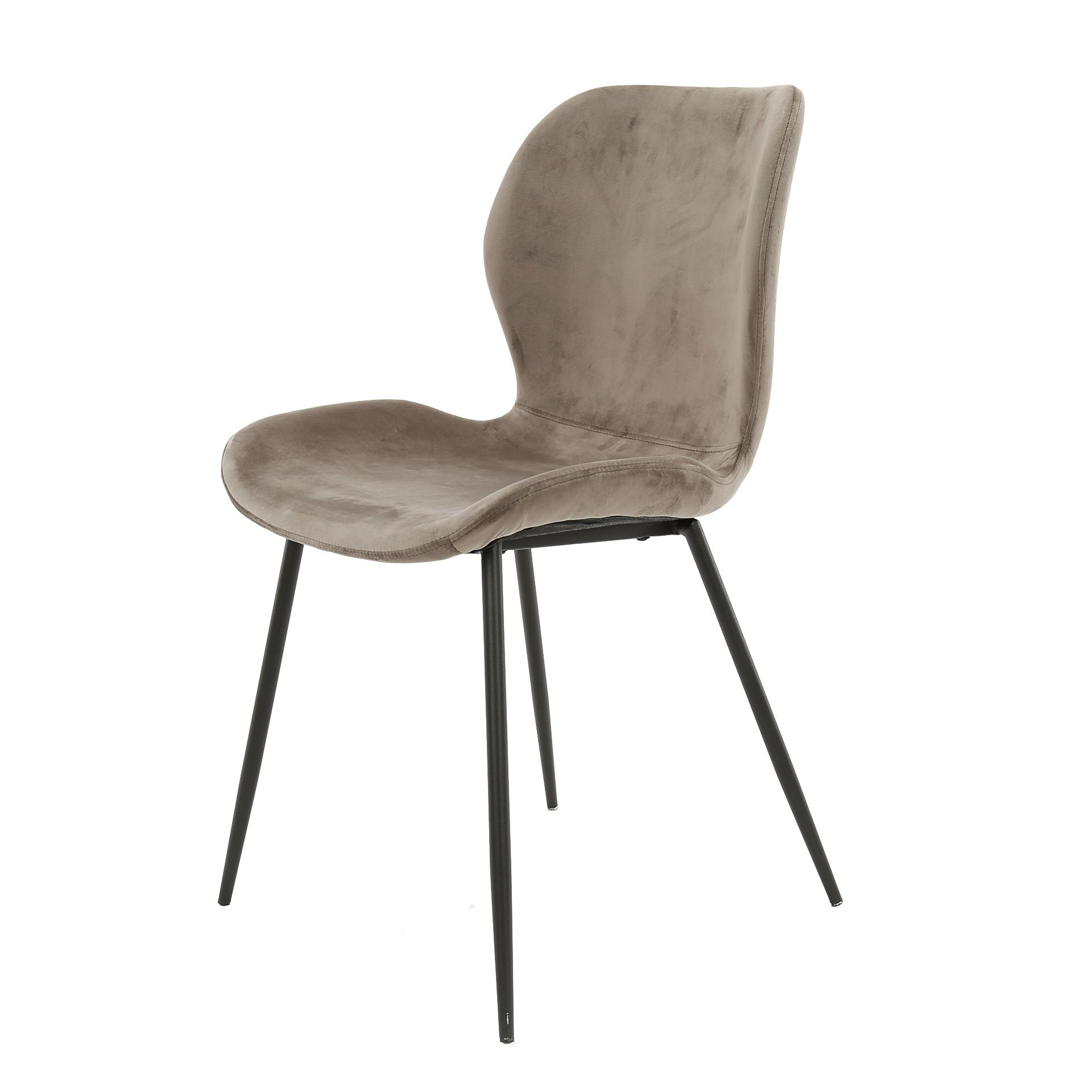 Stoel ronde buis. VPE4 / Champagne velours