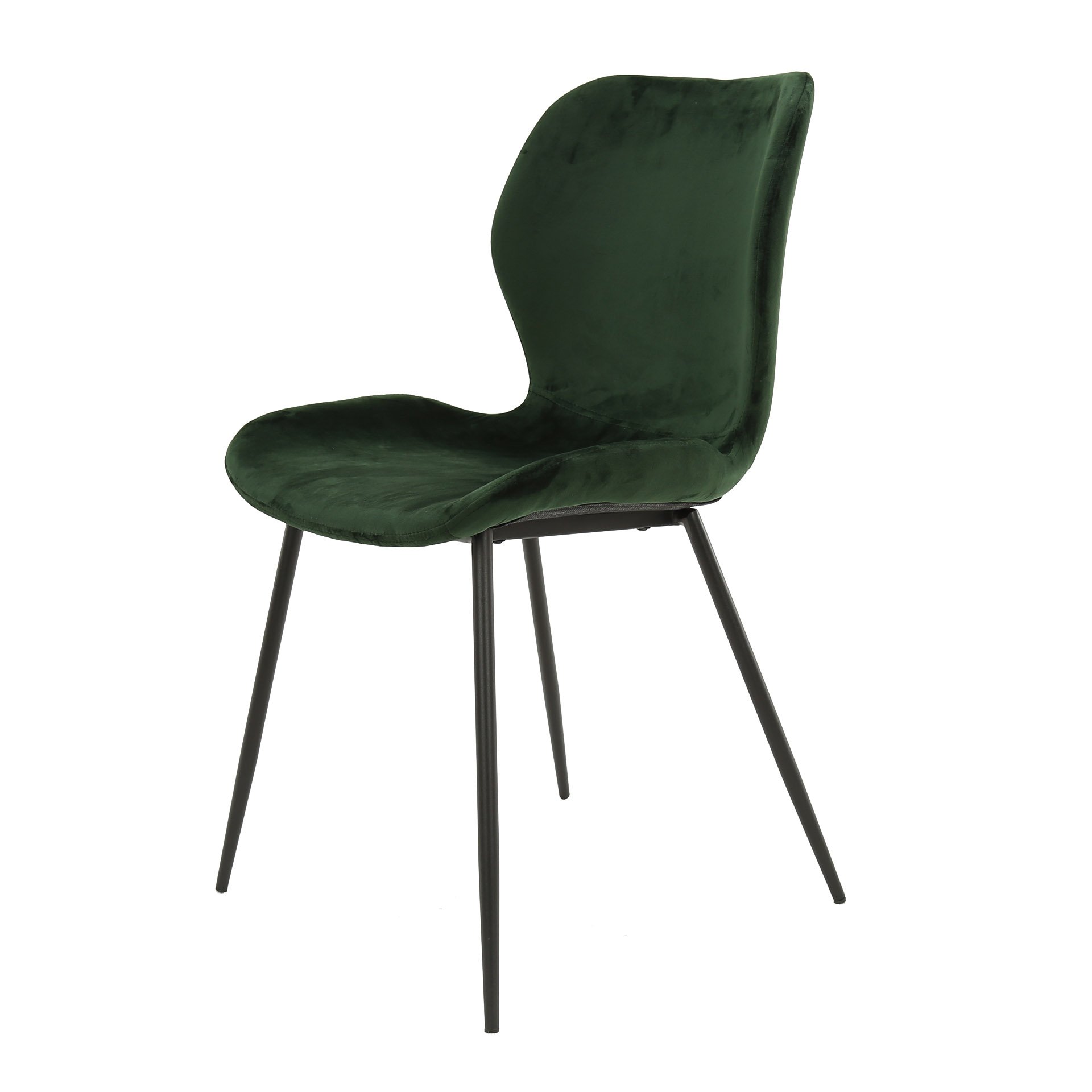 Stoel ronde buis. VPE4 / Groen velours