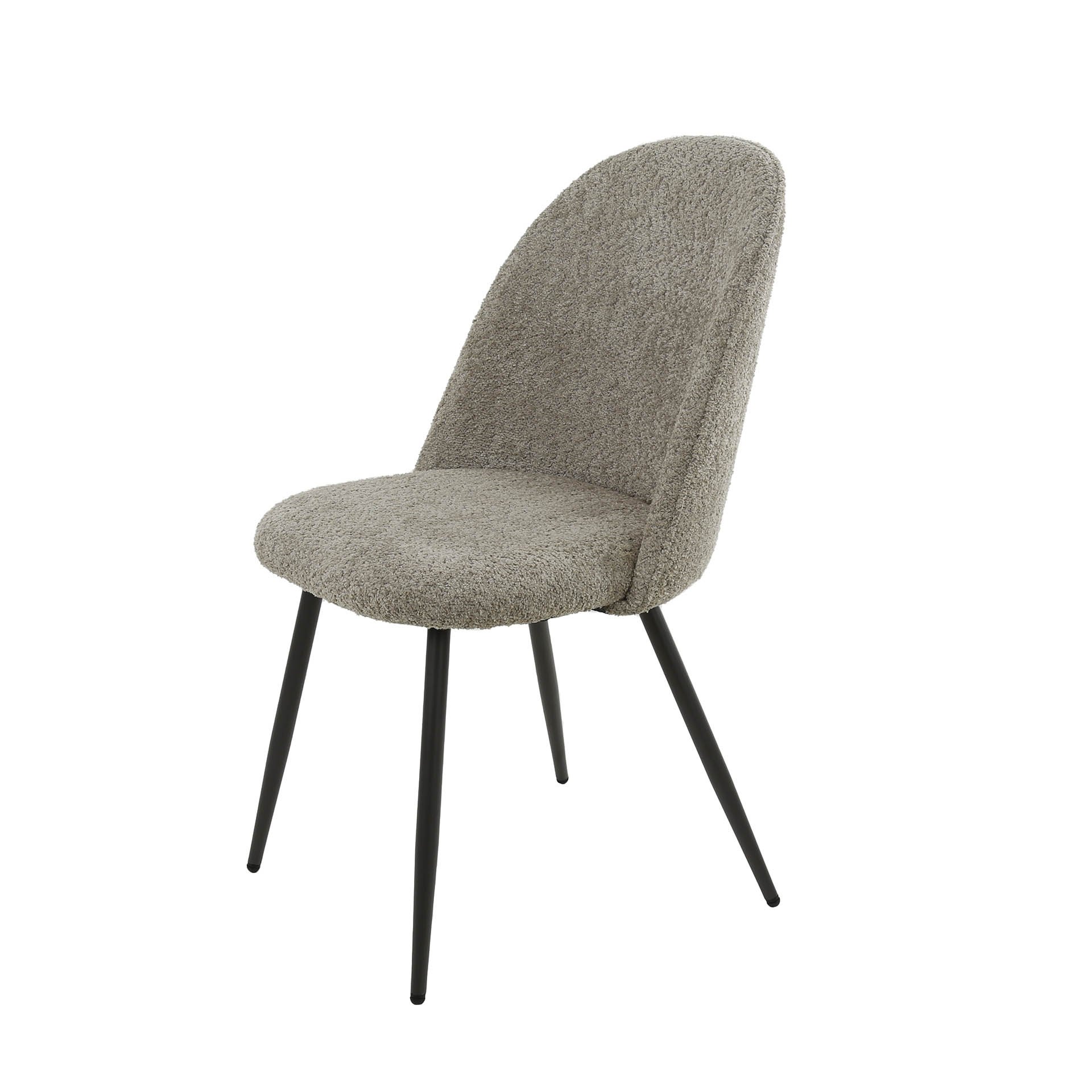 Stoel boucle ronde rug. VPE2 / Boucle zandkleur