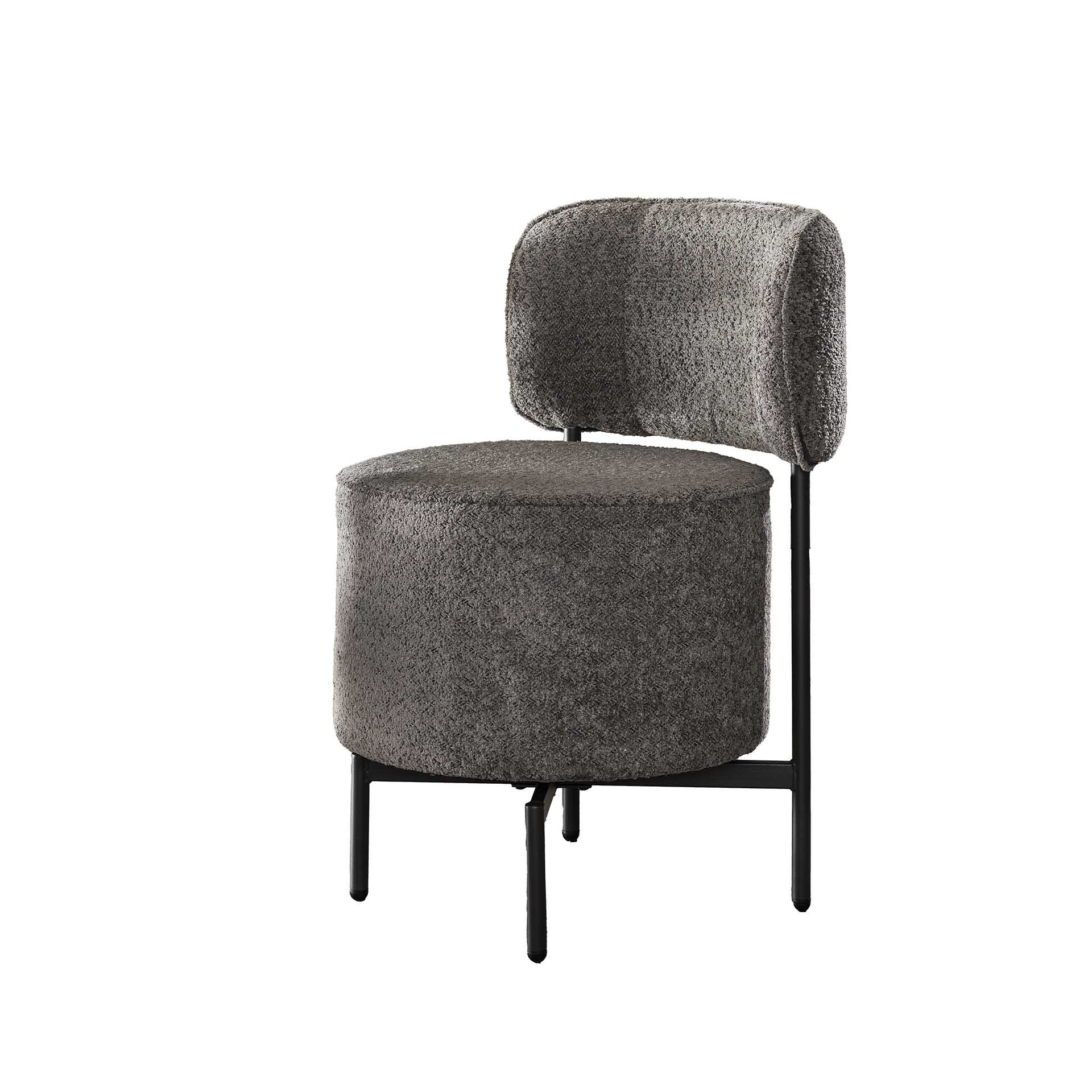 Stoel cocktail boucle draaibaar. VPE2 / Boucle grijs