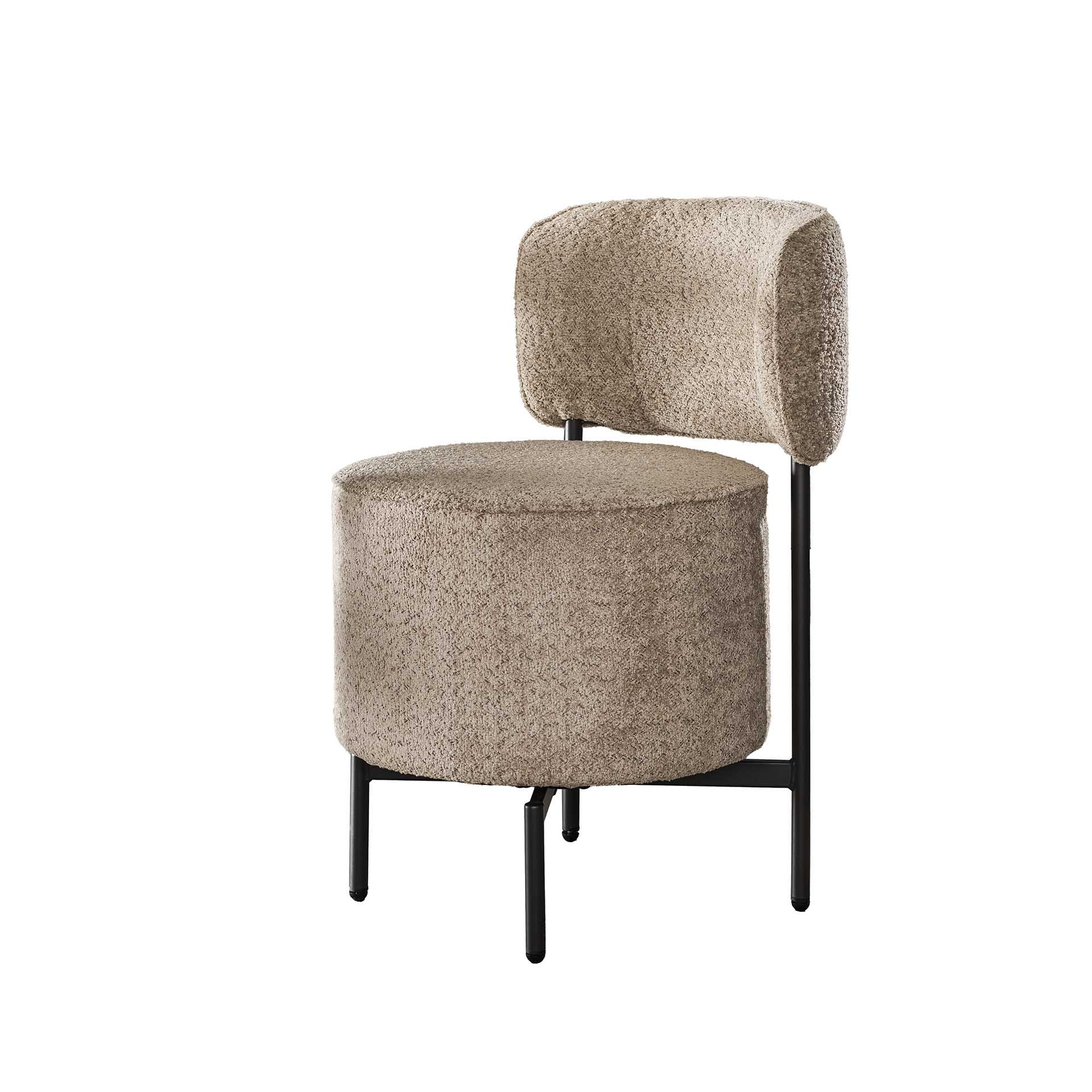Stoel cocktail boucle draaibaar. VPE2 / Boucle zandkleur
