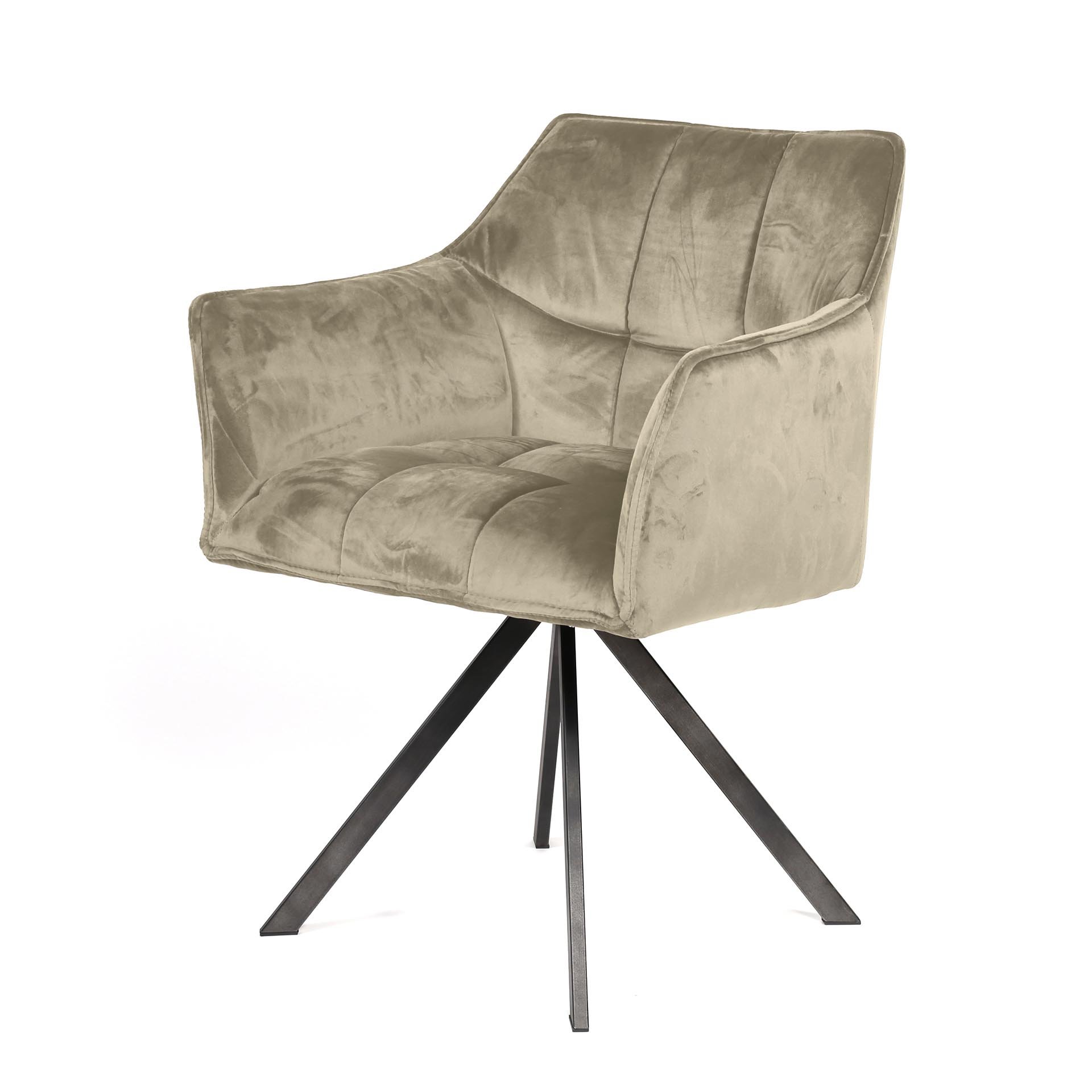 Armstoel raster draaibaar. VPE2 / Champagne velours
