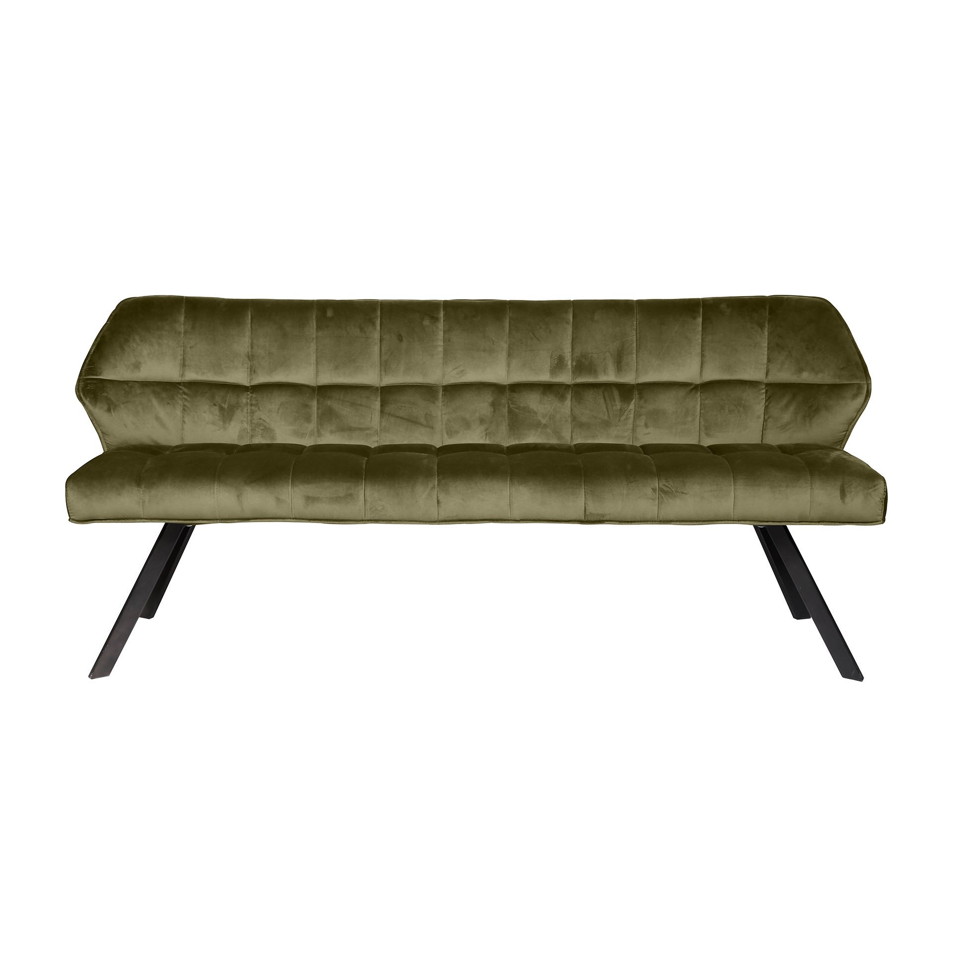 Eetkamerbank raster / Groen velours