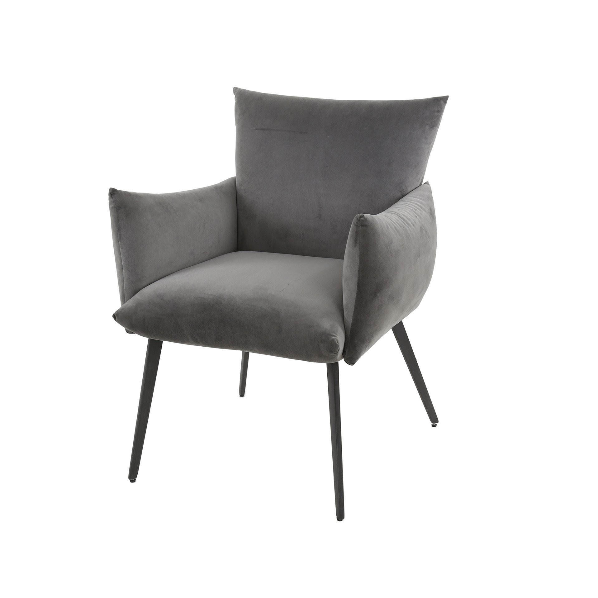 Eetkamerfauteuil lobby / Antraciet velours