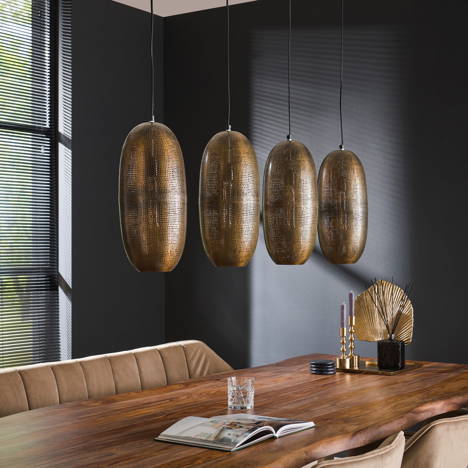 Hanglamp 4L cosmic / Brons antiek