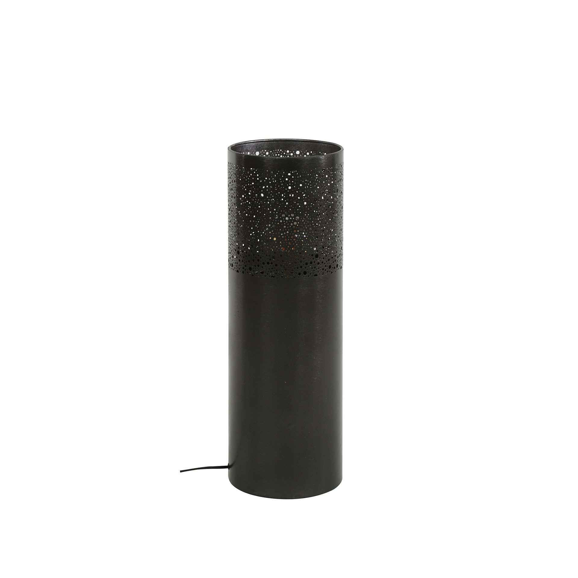 Vloerlamp Ø20 cilinder 60cm / Zwart nikkel