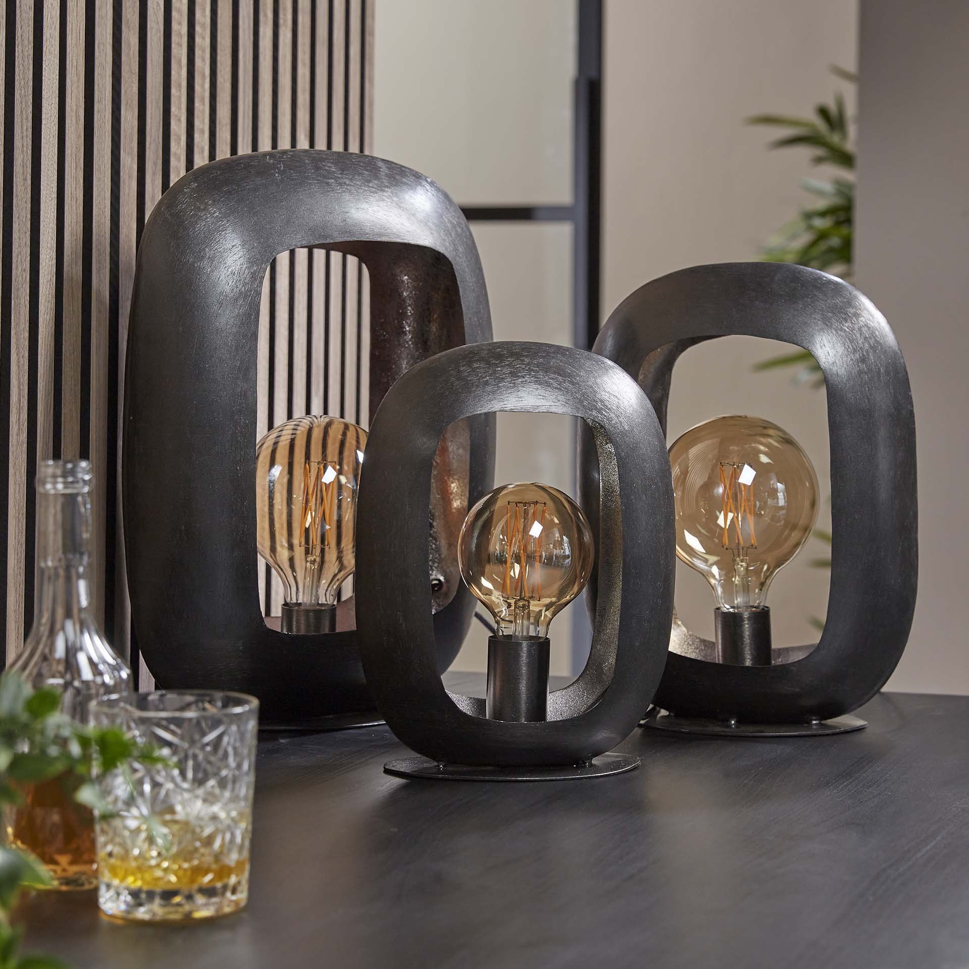 Tafellamp Arch XL / Zwart nikkel