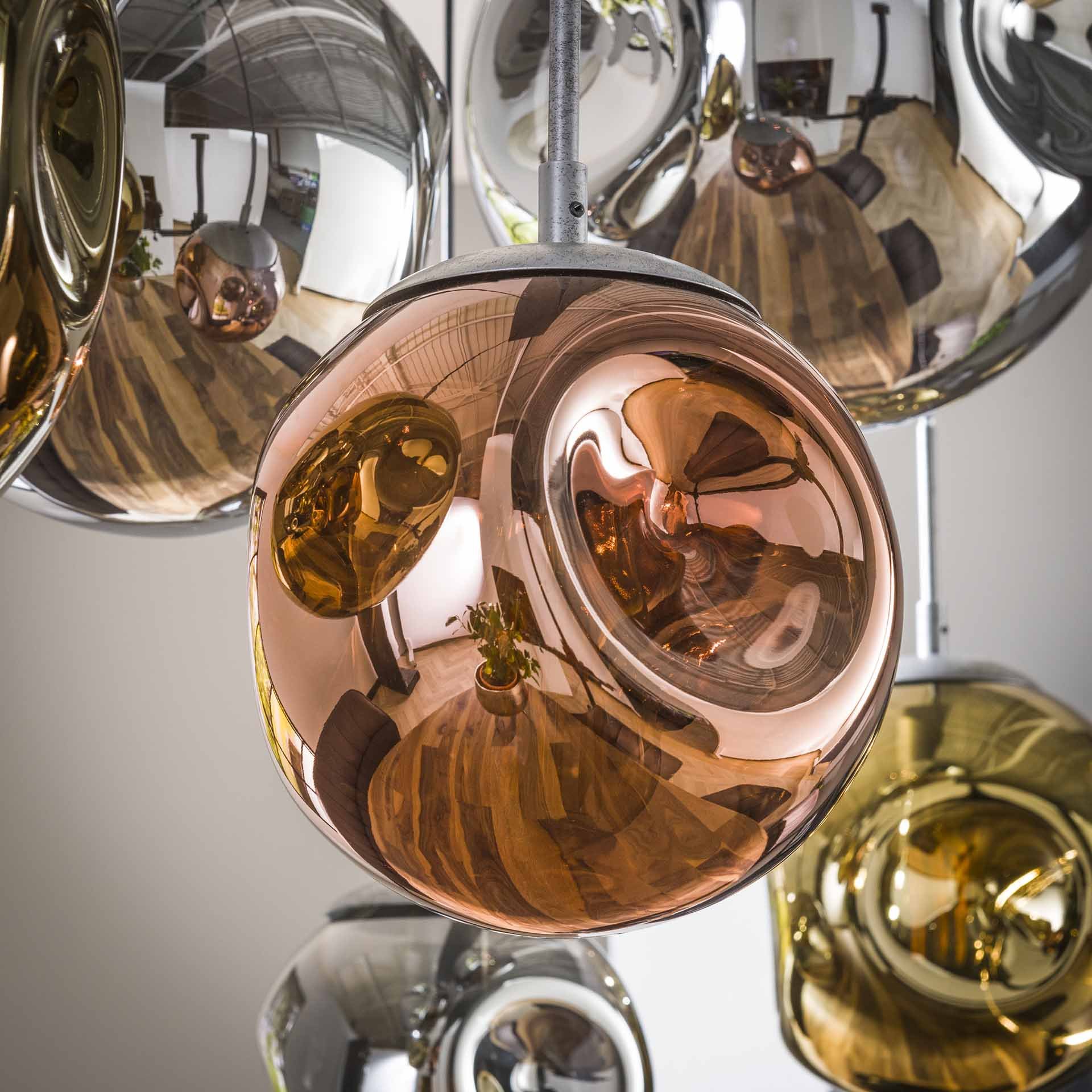 Hanglamp 4+3 stellar / Oud zilver