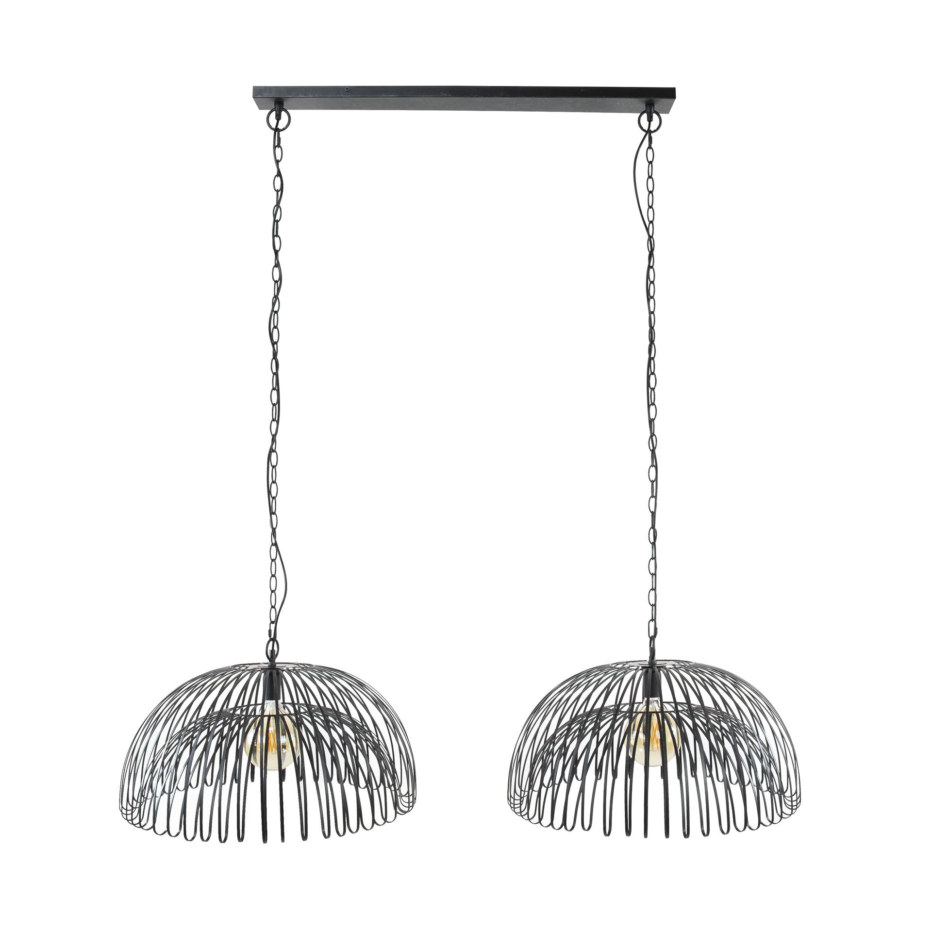 Hanglamp 2L Bend / Charcoal