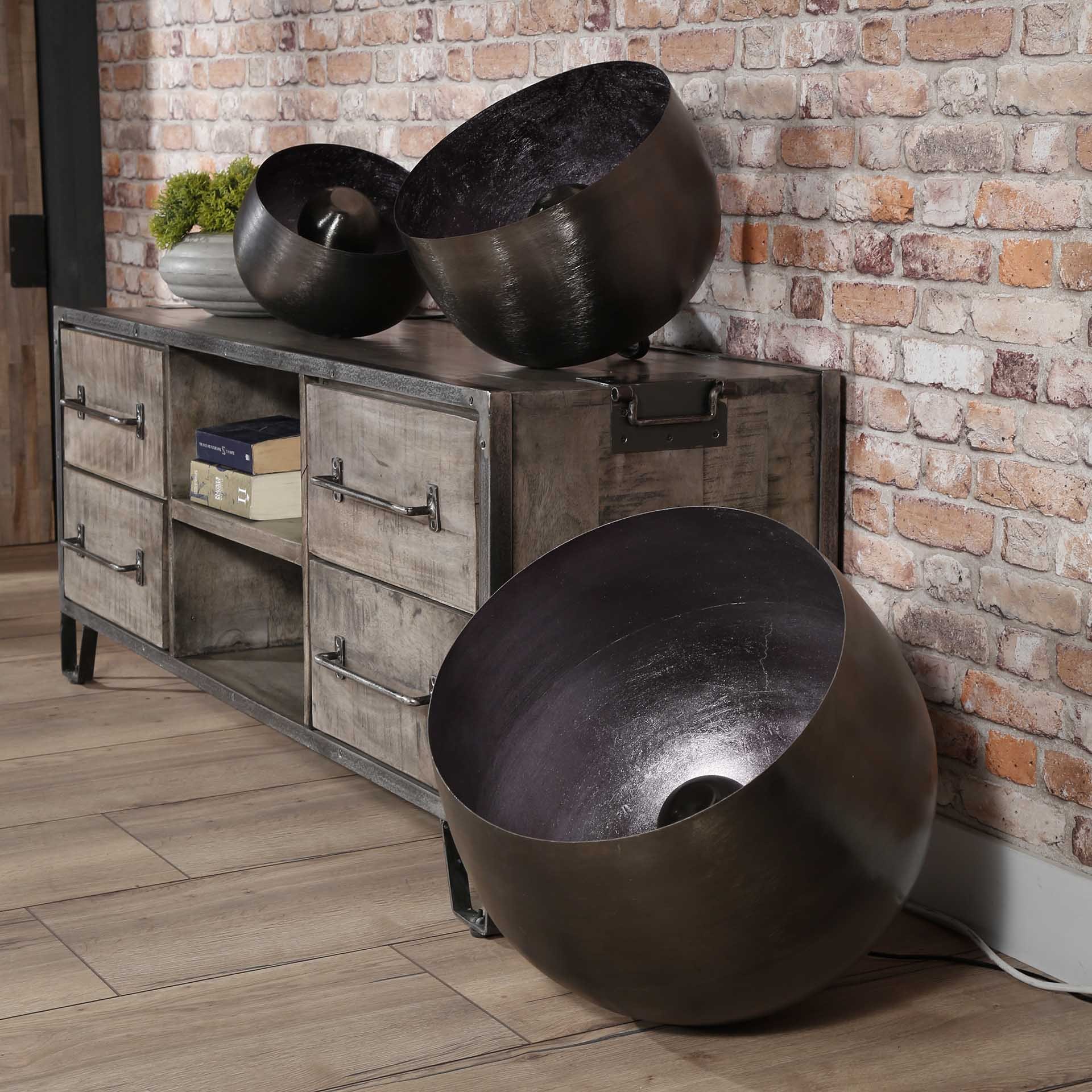 Tafellamp Ø50 basket XL / Zwart nikkel