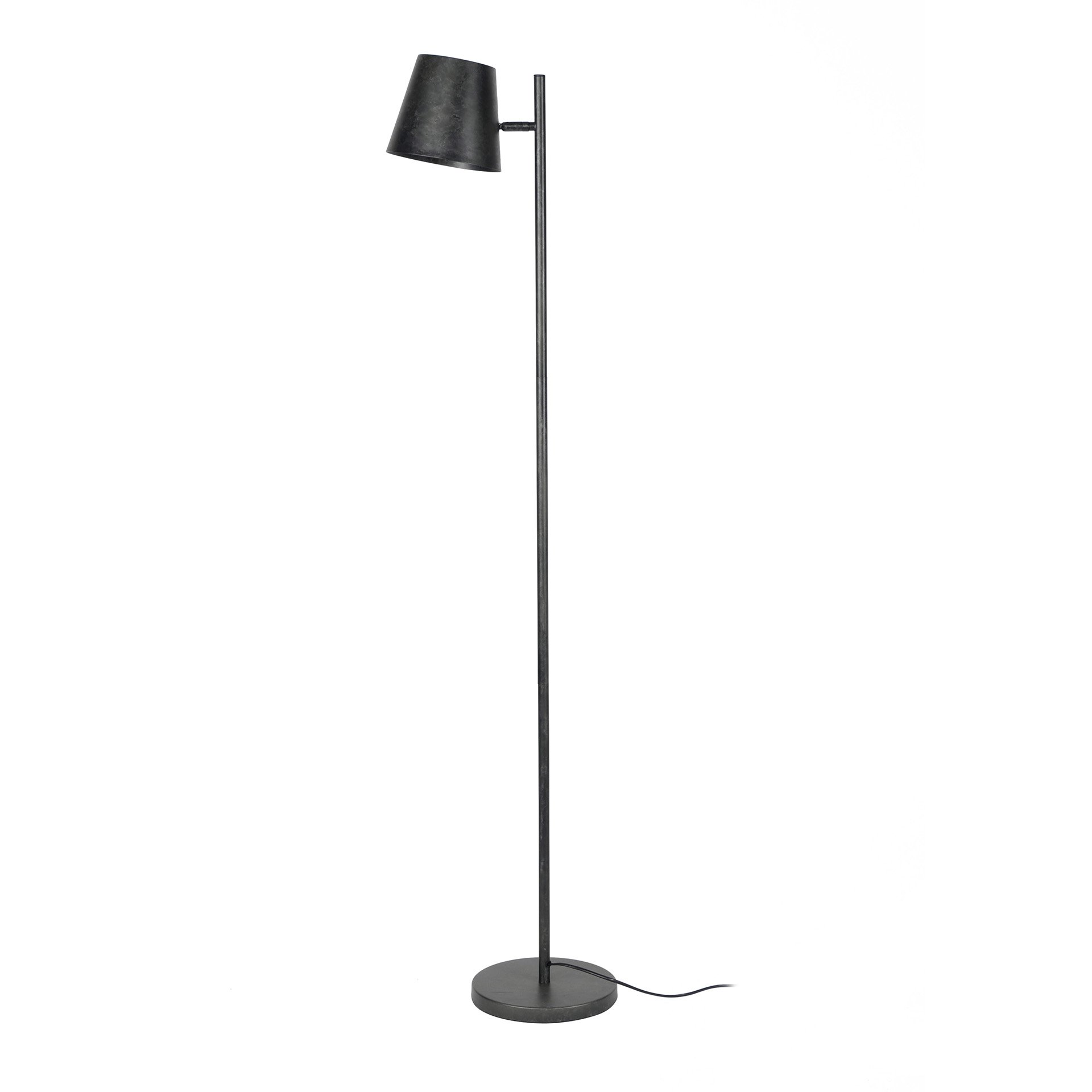 Vloerlamp 1L verstelbare metalen kap / Charcoal