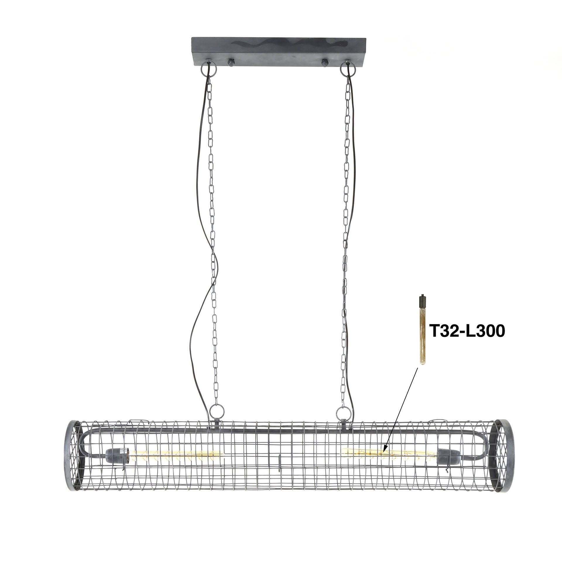Hanglamp D20cm cylinder gaas/Slate grey