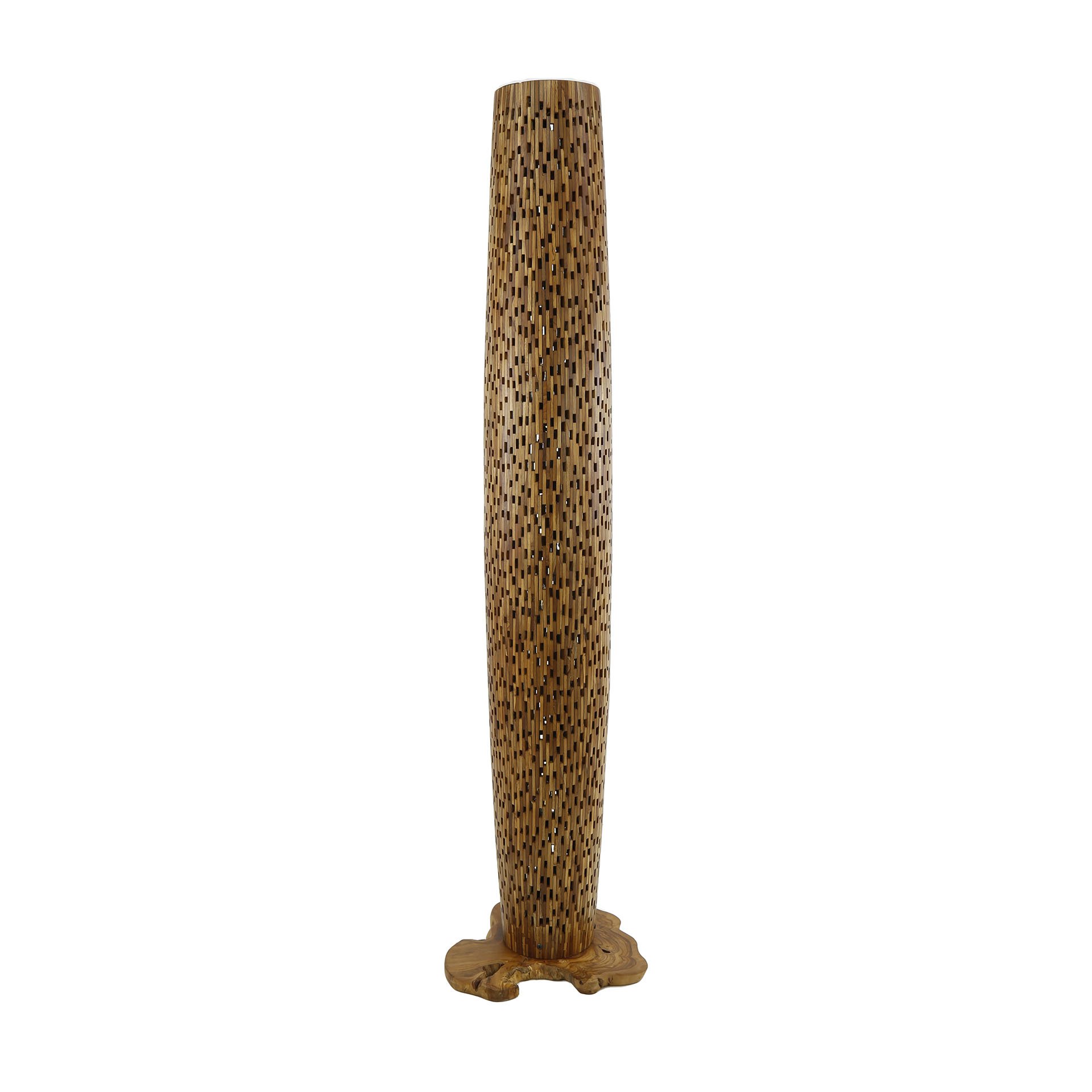 Vloerlamp L bars / Massief gerecycled teakhout