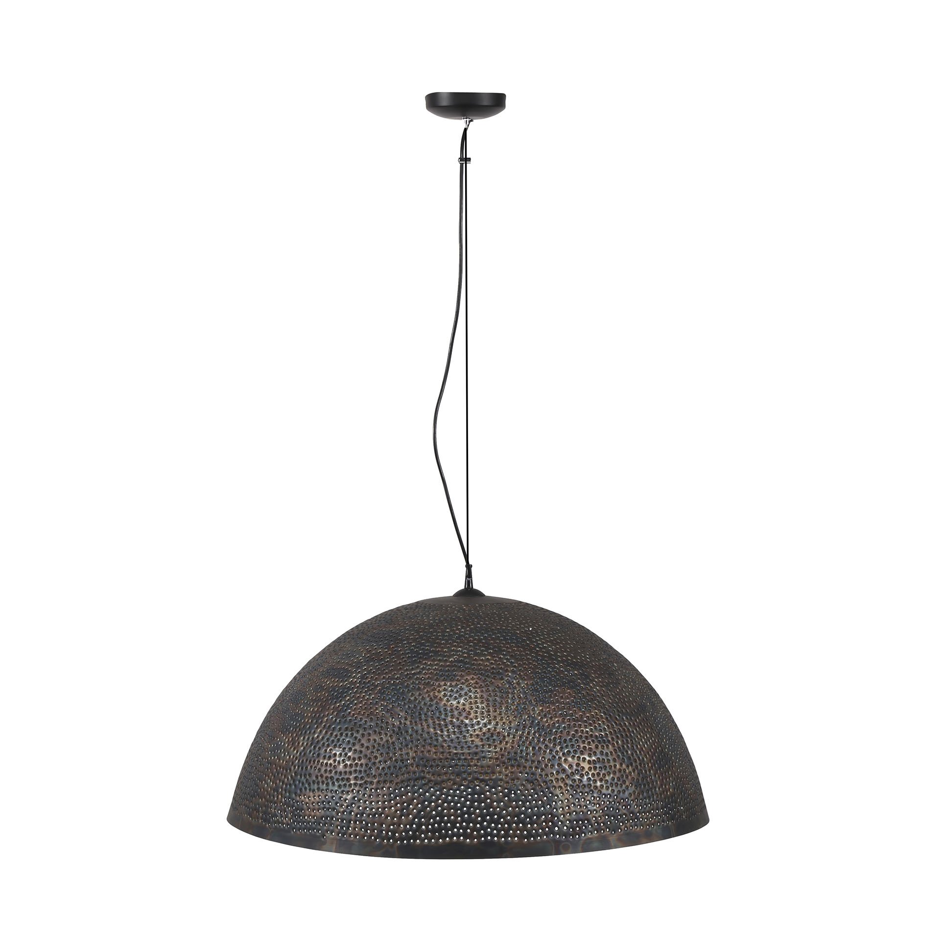 Hanglamp Ø70 punch / Zwart bruin