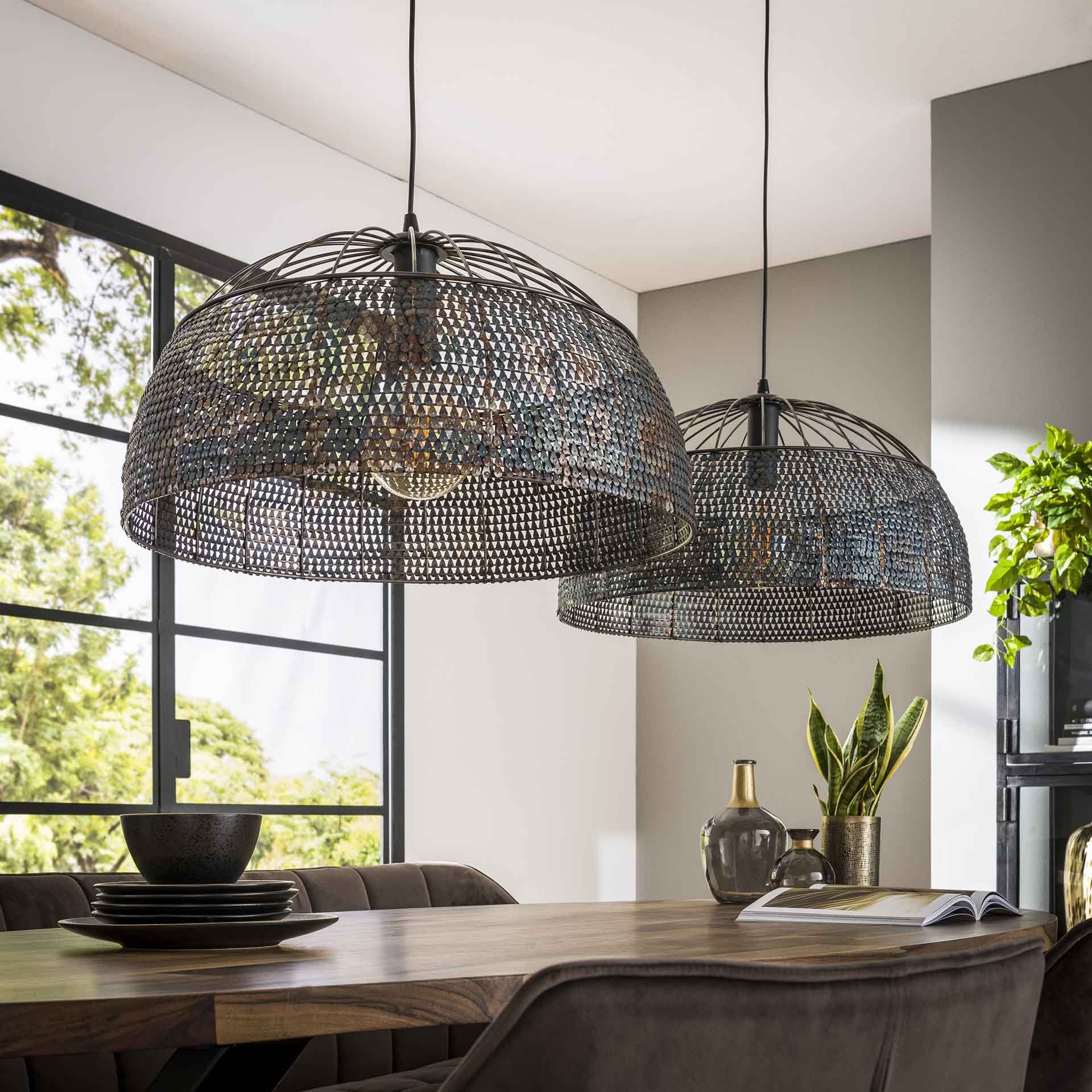 Hanglamp 2L armor Ø60 / Zwart bruin