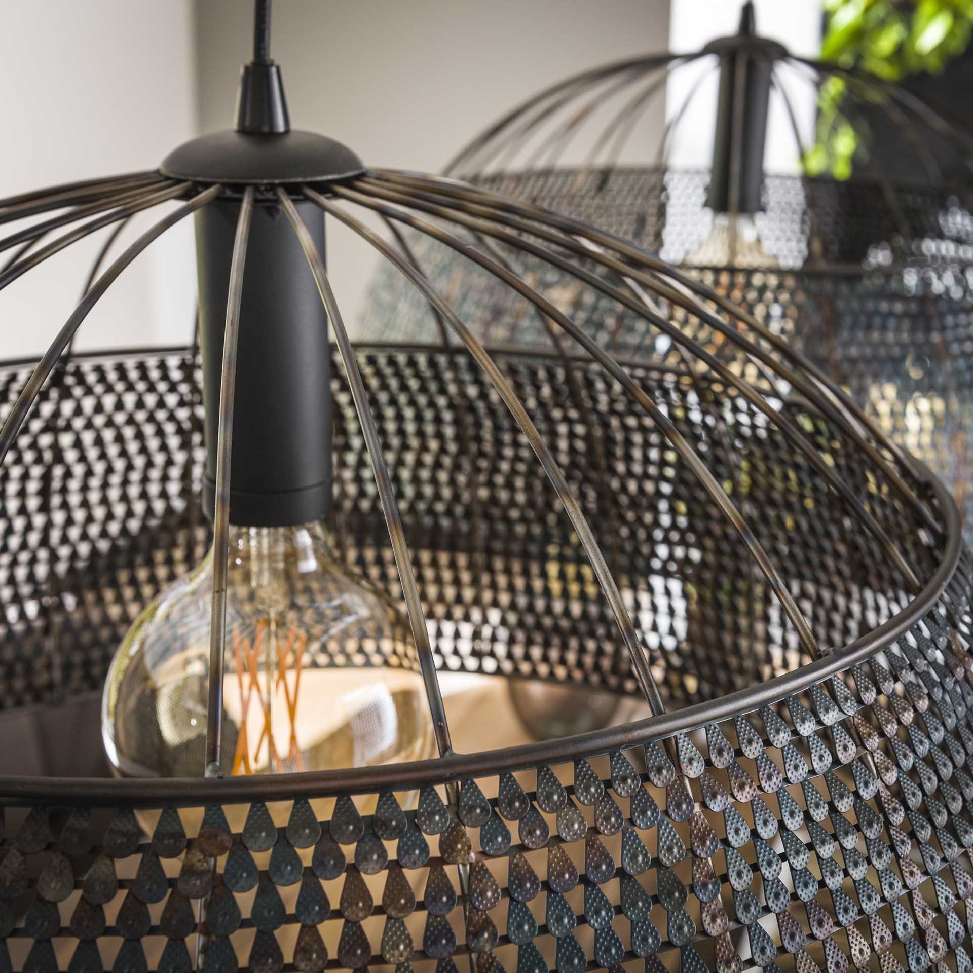 Hanglamp 2L armor Ø60 / Zwart bruin