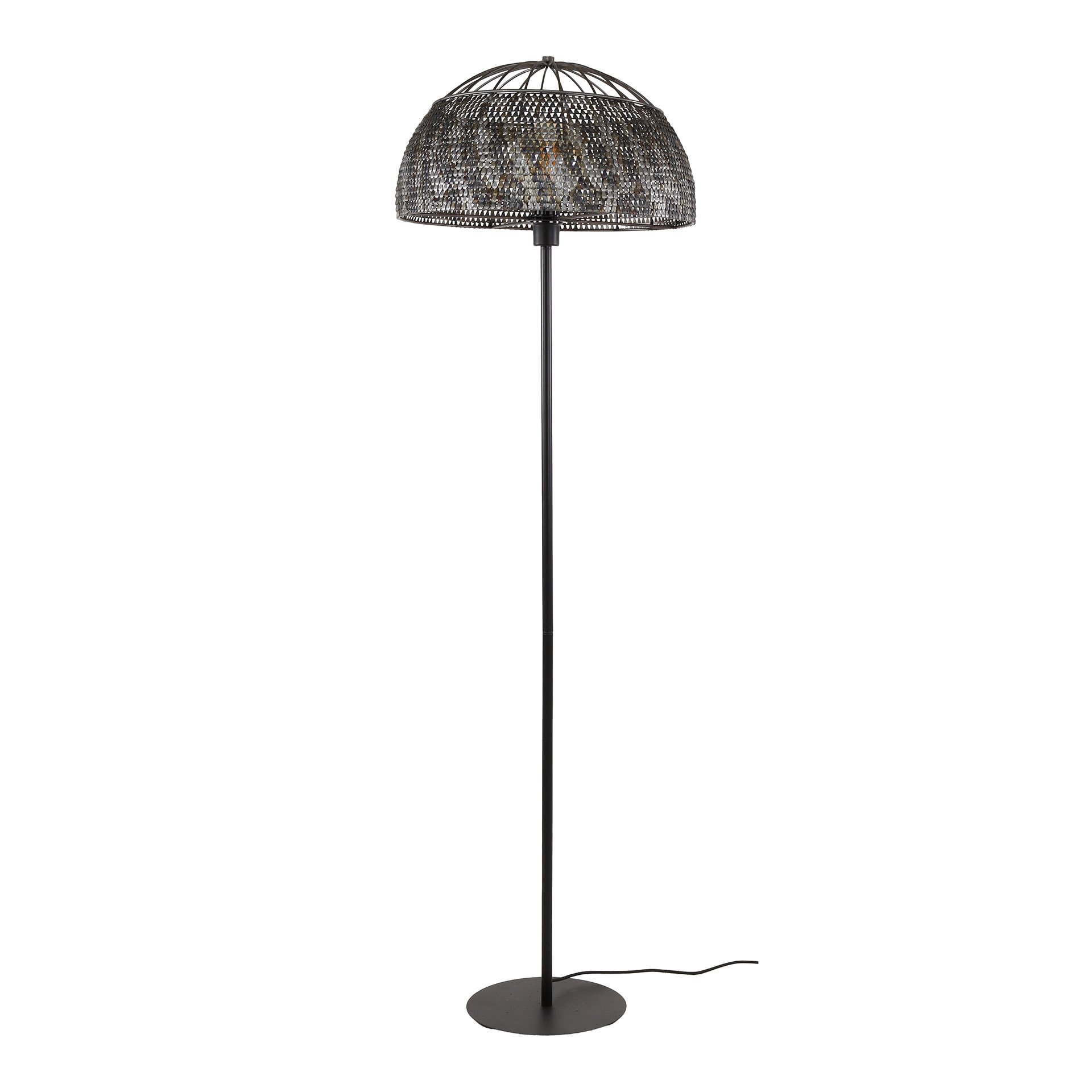 Vloerlamp Ø50 armor open / Zwart bruin