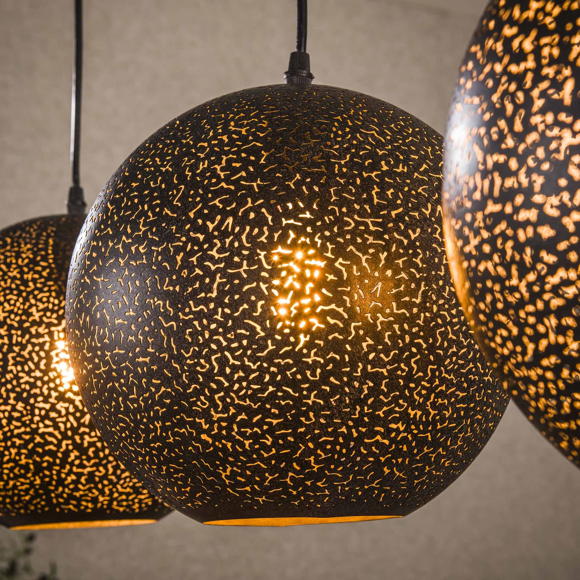Hanglamp 4x Ø25 zip / Artic zwart