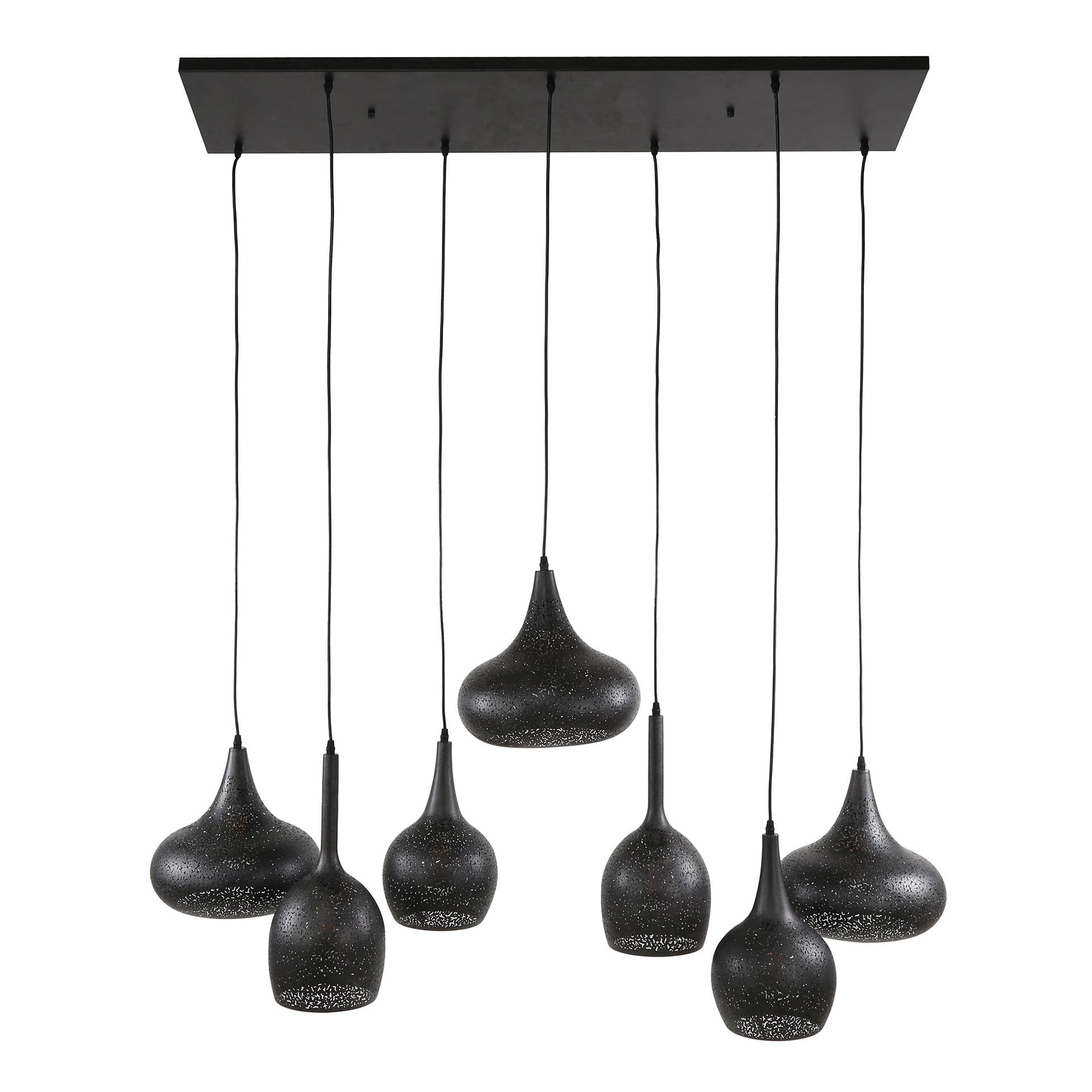 Hanglamp 4+3 zip / Artic zwart
