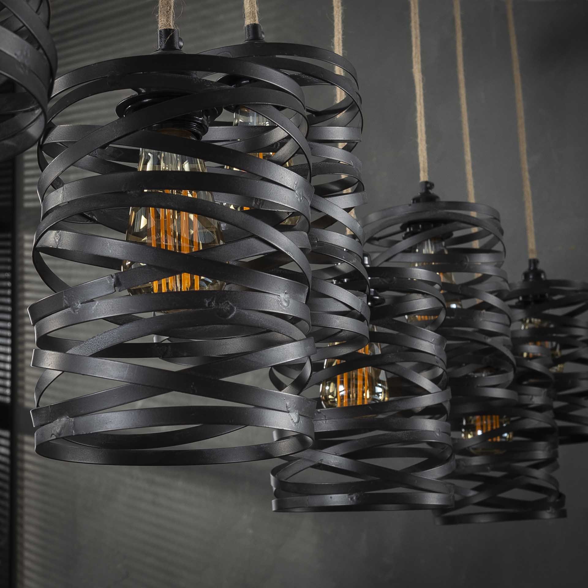 Hanglamp 7L twist wikkel XL / Slate grey