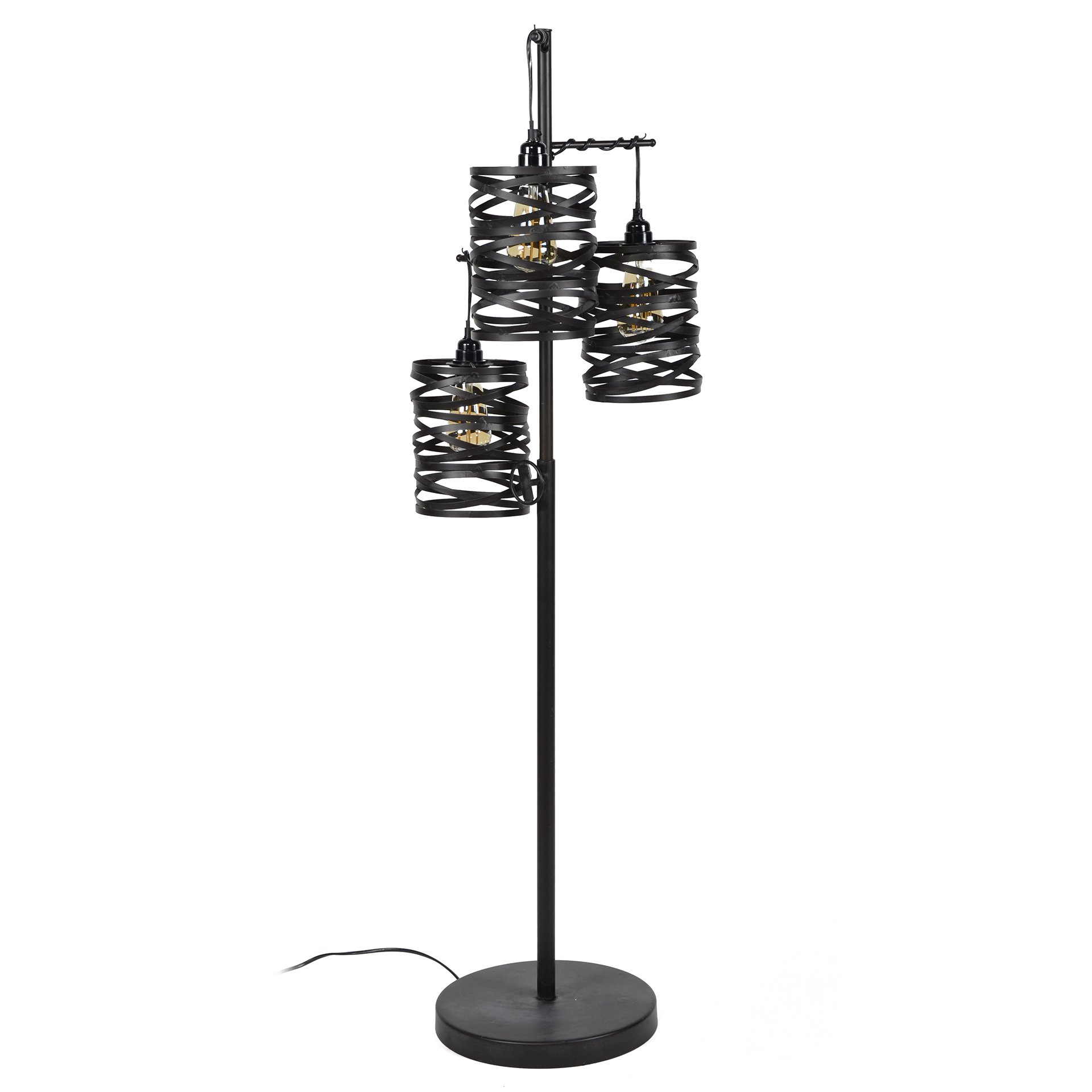 Vloerlamp 3L spindle / Slate grey