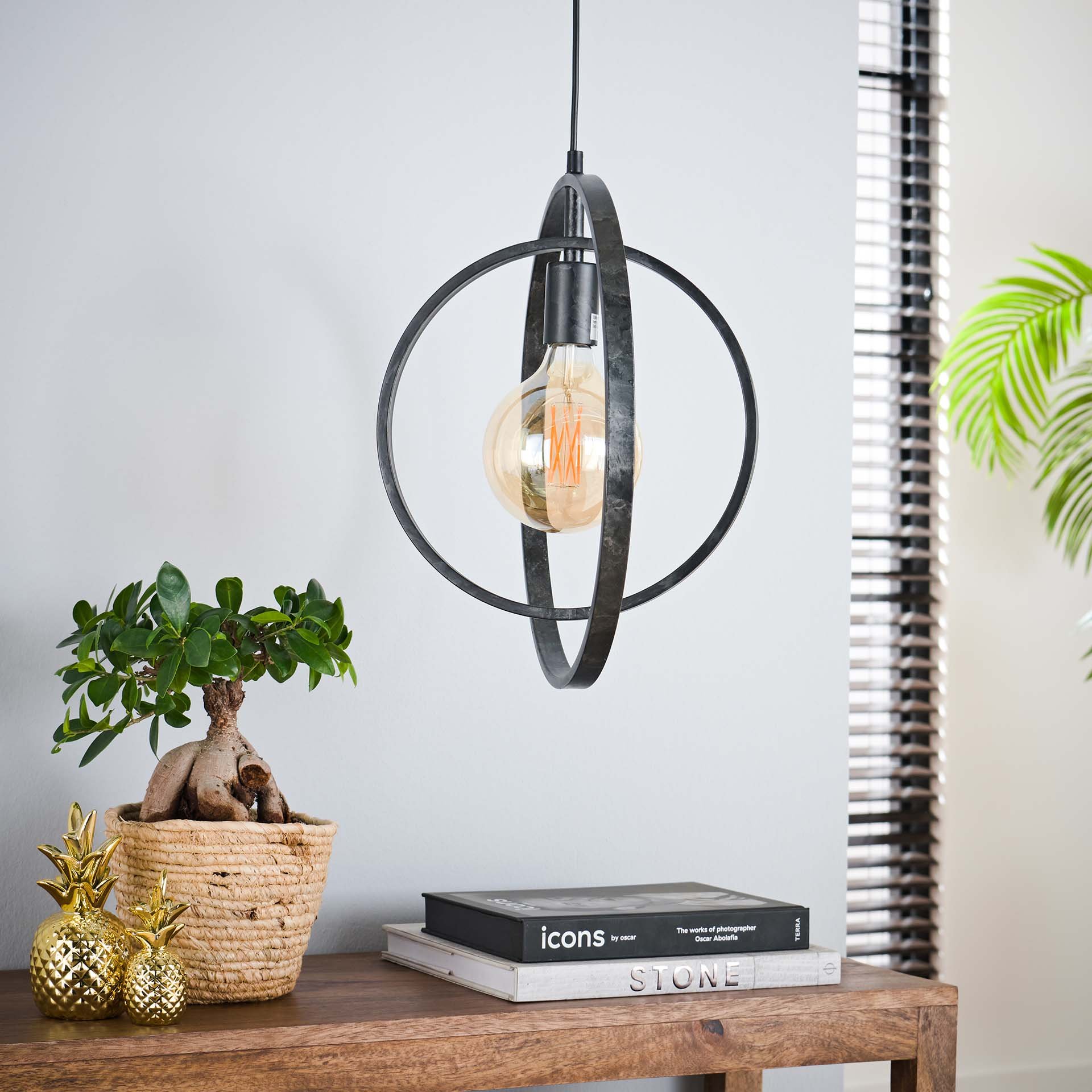 Hanglamp 1L Turn around / Charcoal