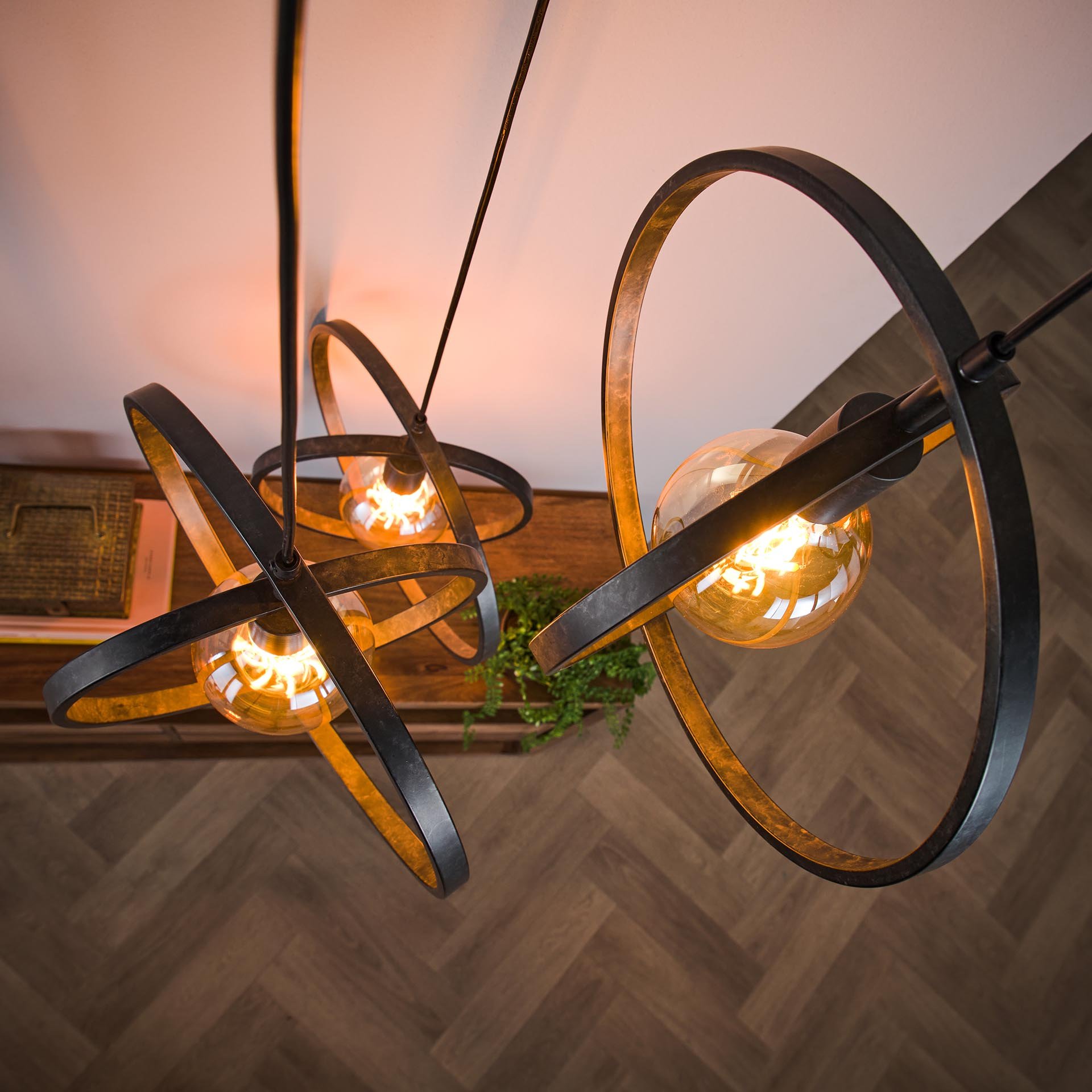 Hanglamp 3L Turn around getrapt / Charcoal