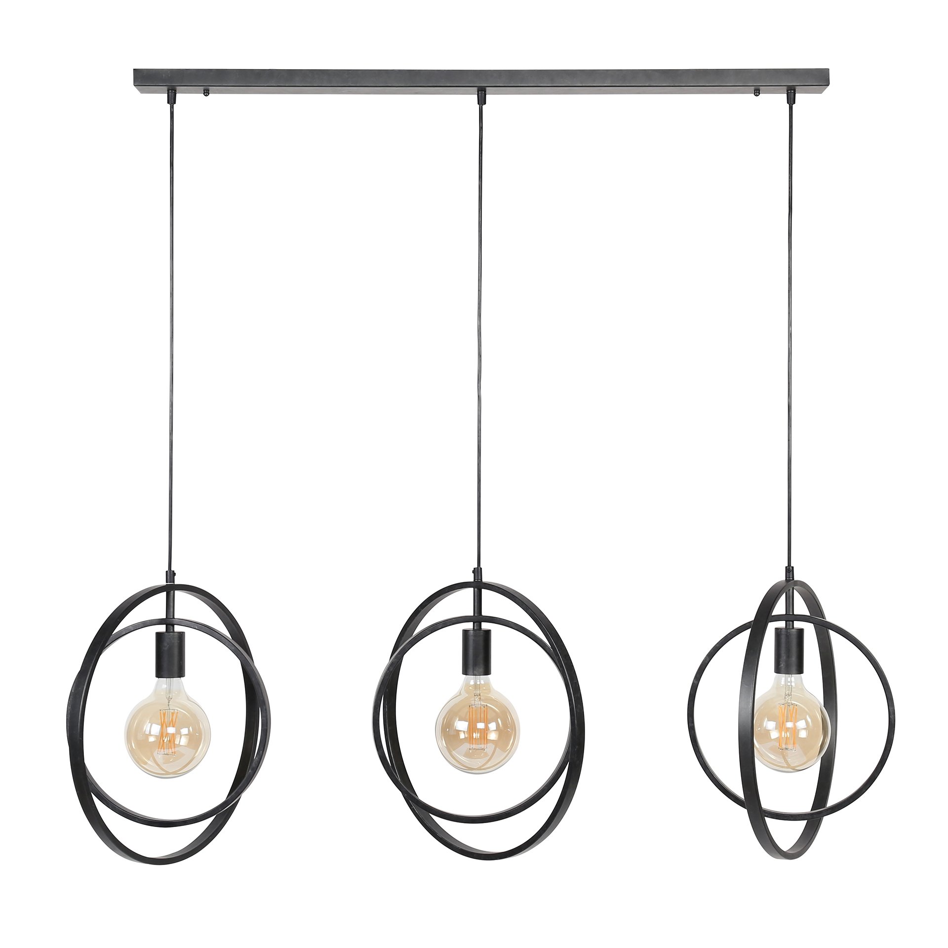 Hanglamp 3L Turn around / Charcoal