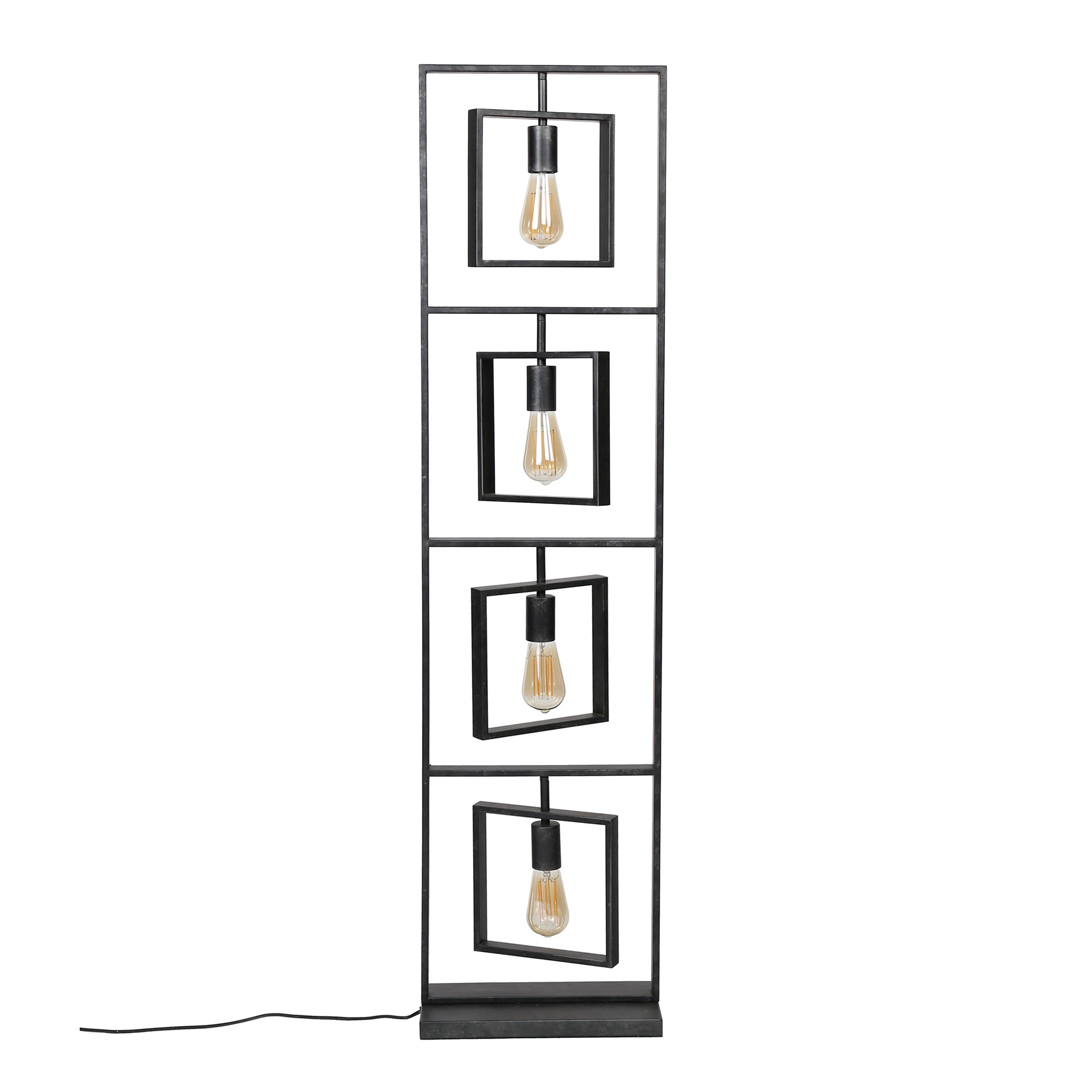 Vloerlamp 4L Turn square / Charcoal