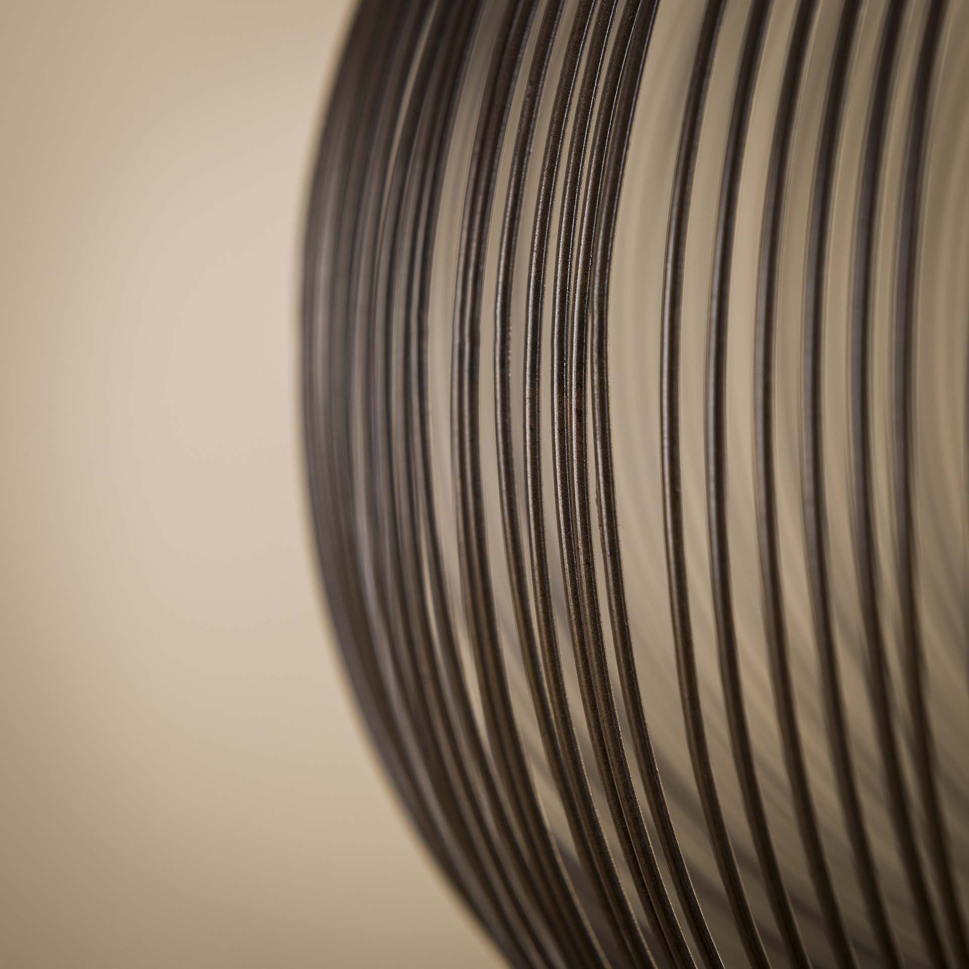 Hanglamp Ø70 copper twist / Zwart nikkel