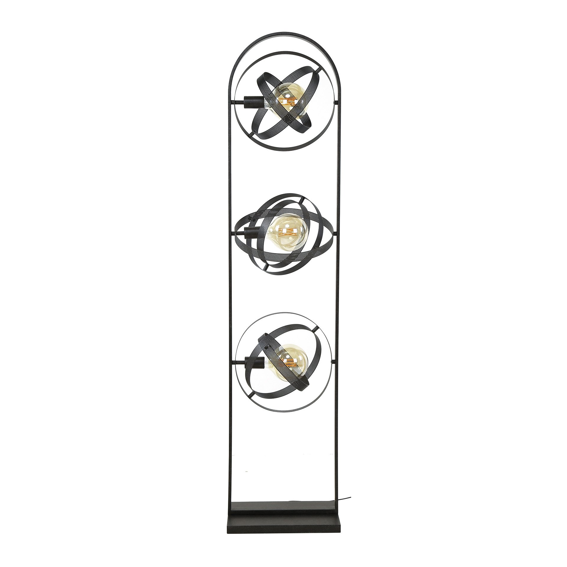 Vloerlamp 3L cosmos mesh / Artic zwart