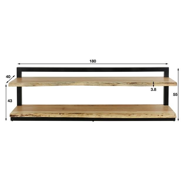 TV-meubel edge / Massief acacia naturel