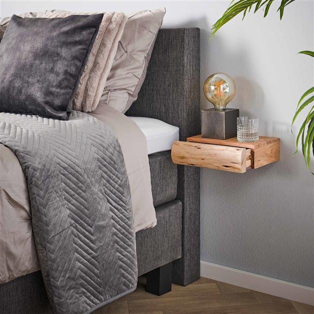 Nachtkastje 1L set/2 tree XS / Massief acacia naturel