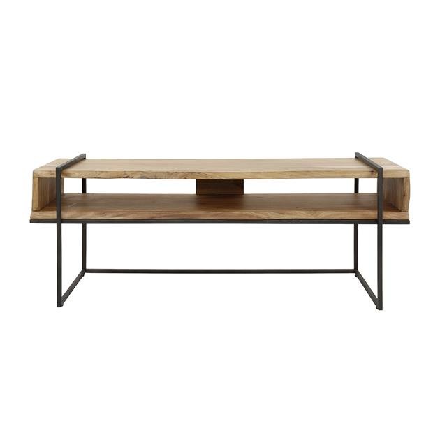 TV-meubel  open vak edge / Massief acacia naturel