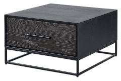 Salontafel Vinito 65 x 65 eiken fineer zwart