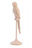 Ornament Passaro lichtroze fluweel, 10x33 cm