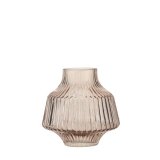 Vaas Fagiano roze glas, 18x16 cm