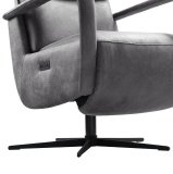 Relaxfauteuil Seduto pocketveren met HR-schuim zitting elektrisch verstelbaar accu grijs